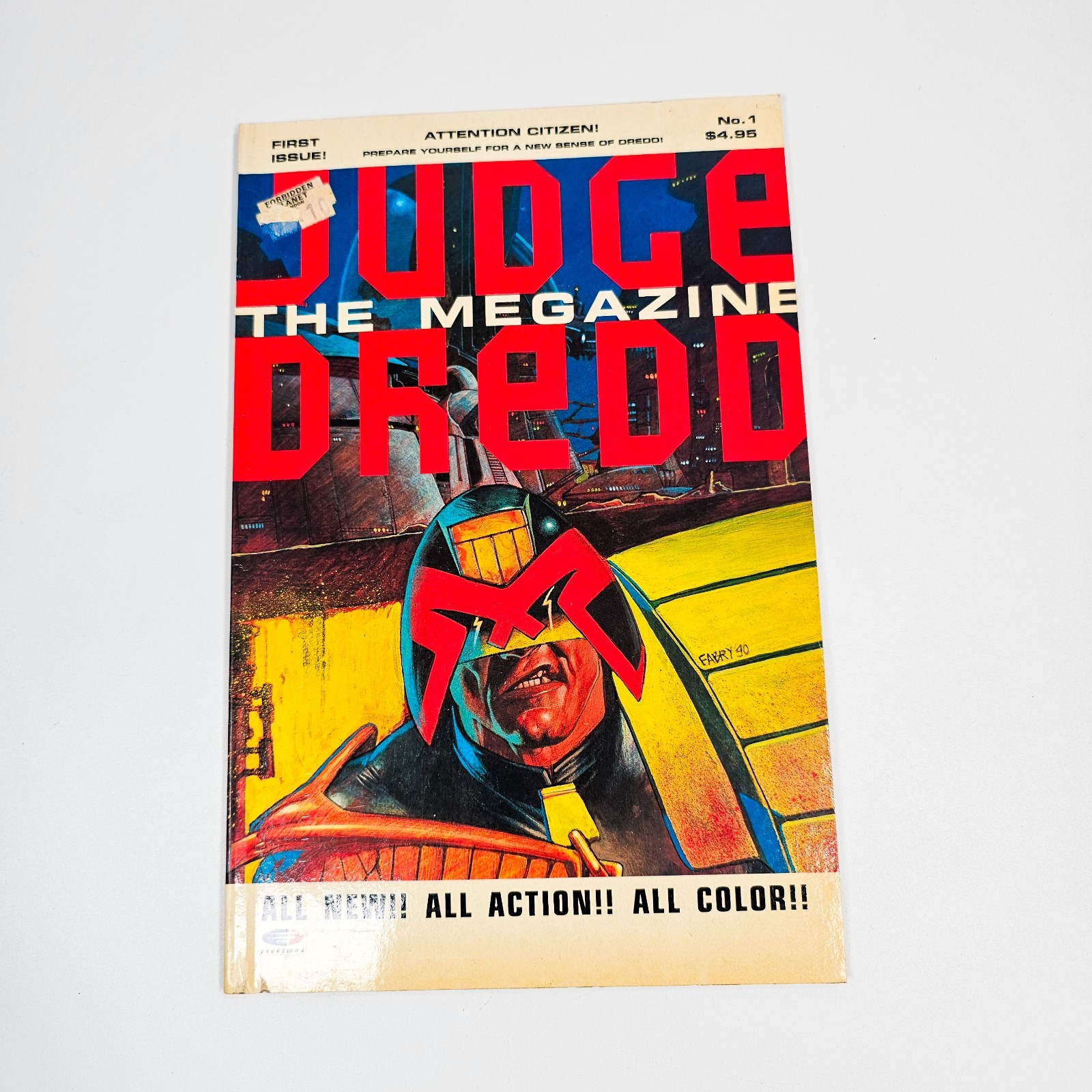 Judge Dredd The Megazine #1 First Issue 1990 Fleetway Vintage Comic Good