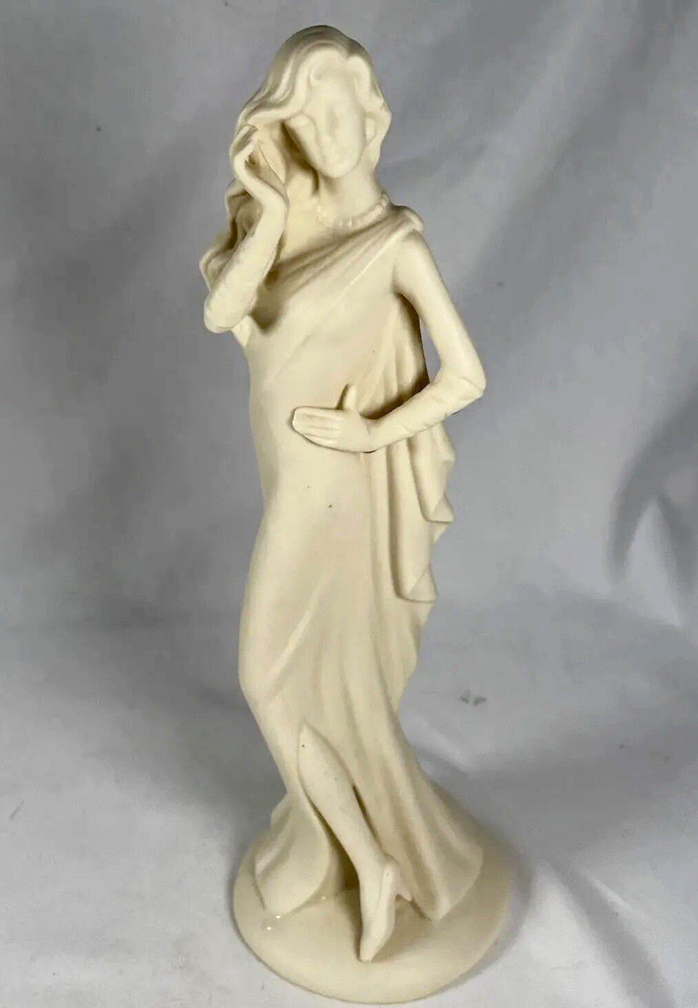 Porcelain Elegant Boudoir Lady Figurine