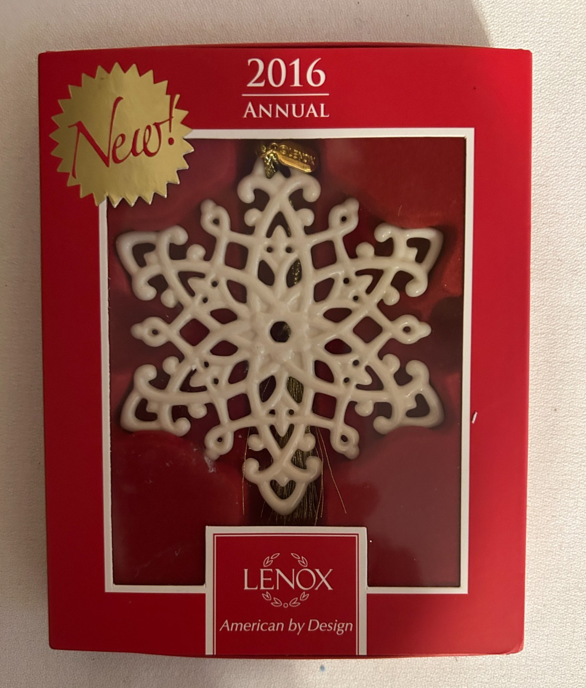 Lenox 2016 Annual Snow Fantasies Snowflake Hanging Ornament