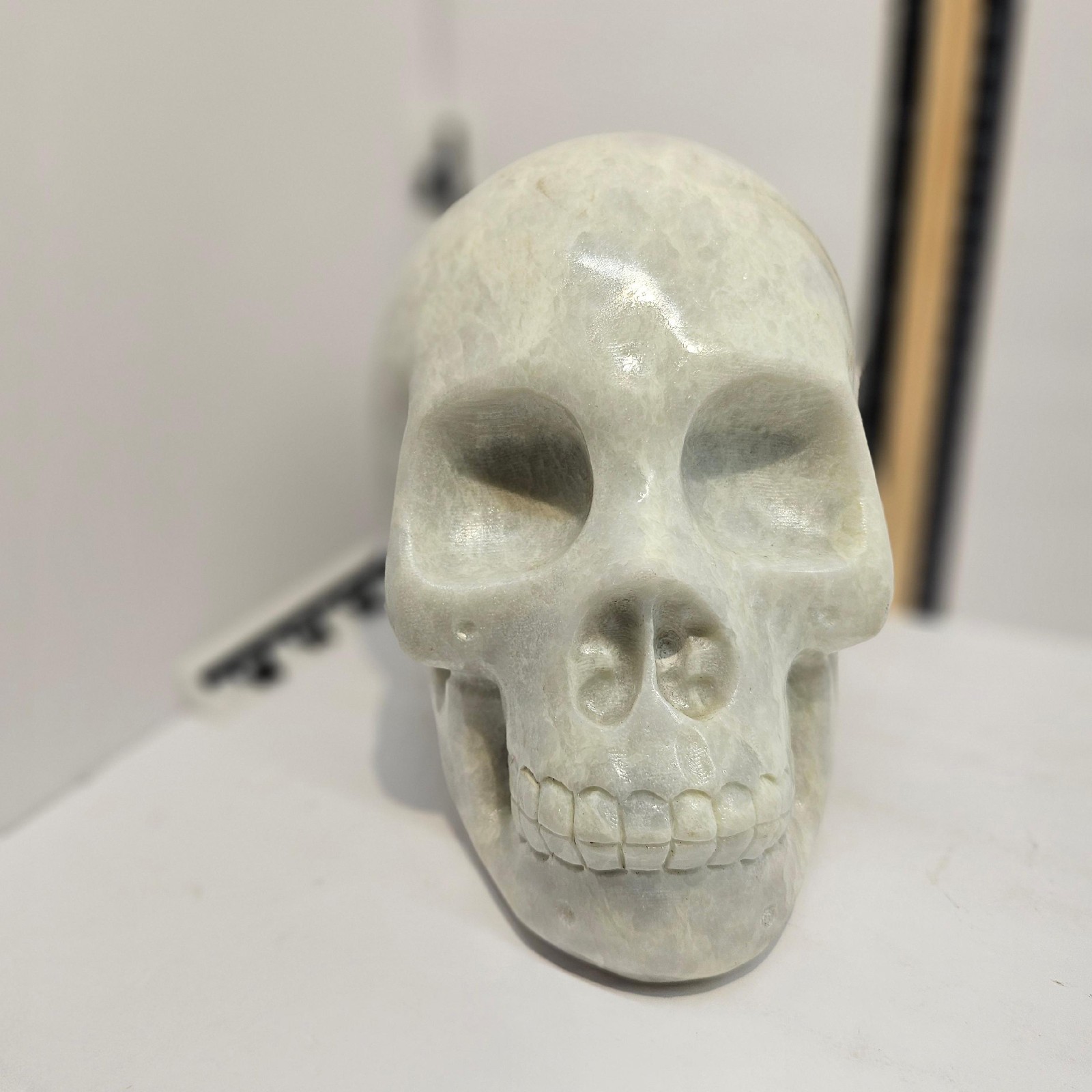 big jade carved skull 5.5\