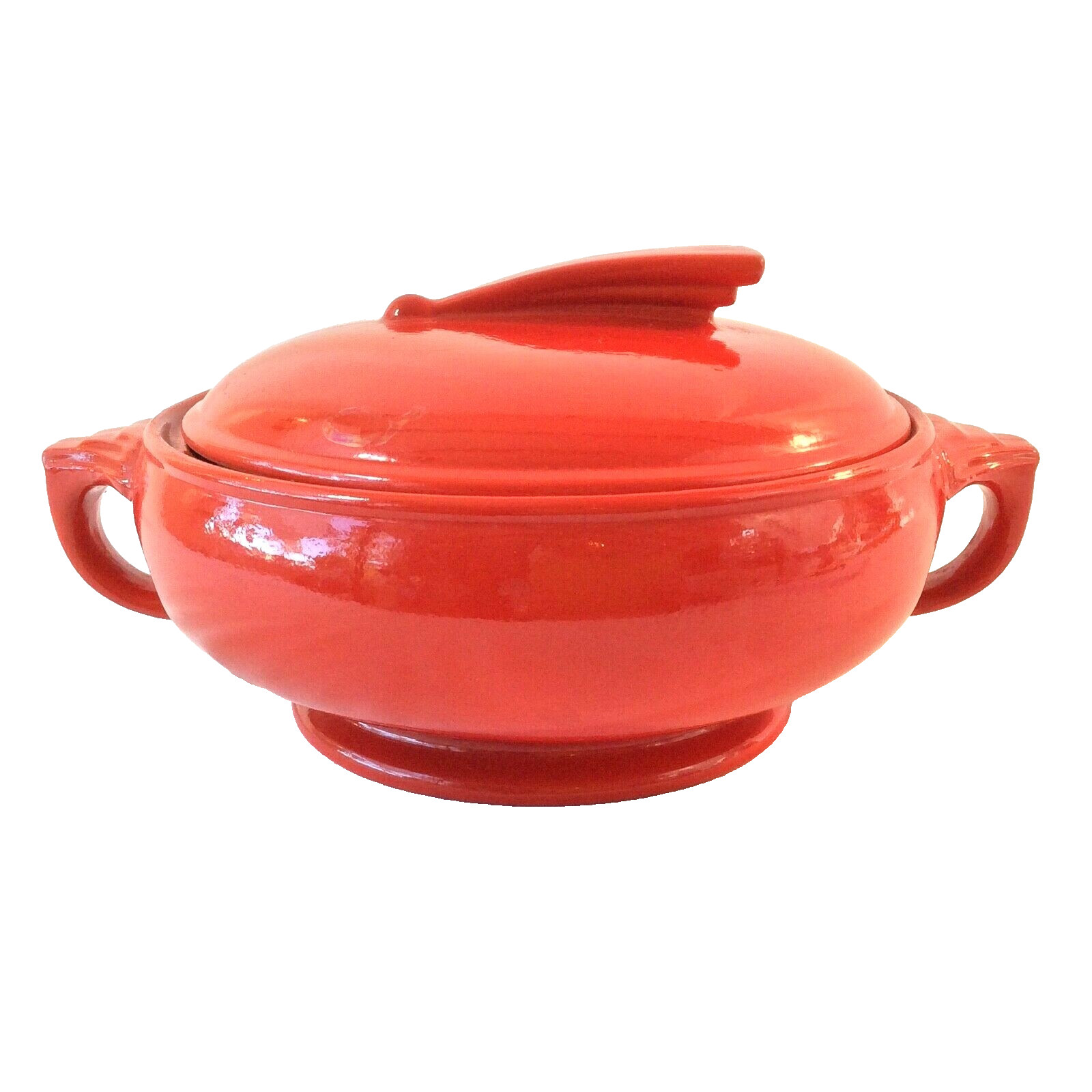 HALL'S SUPERIOR QUALITY KITCHENWARE SUNDIAL POPPY RED BAKER CASSEROLE 2QT CERAMI HALL'S SUPERIOR QUALITY KITCHENWARE SUNDIAL POPPY RED BAKER CASSEROLE 2QT CERAMI