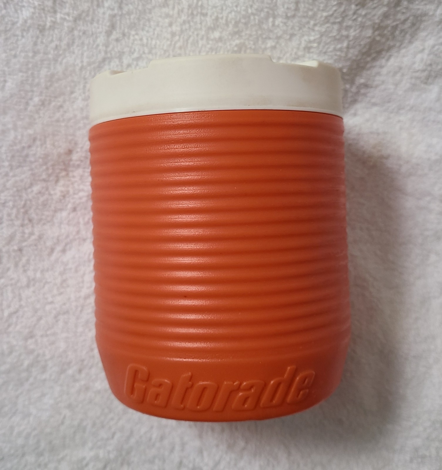 Vintage Powdered Gatorade Orange Container White Lid 1990s 4.5 Inch Tall