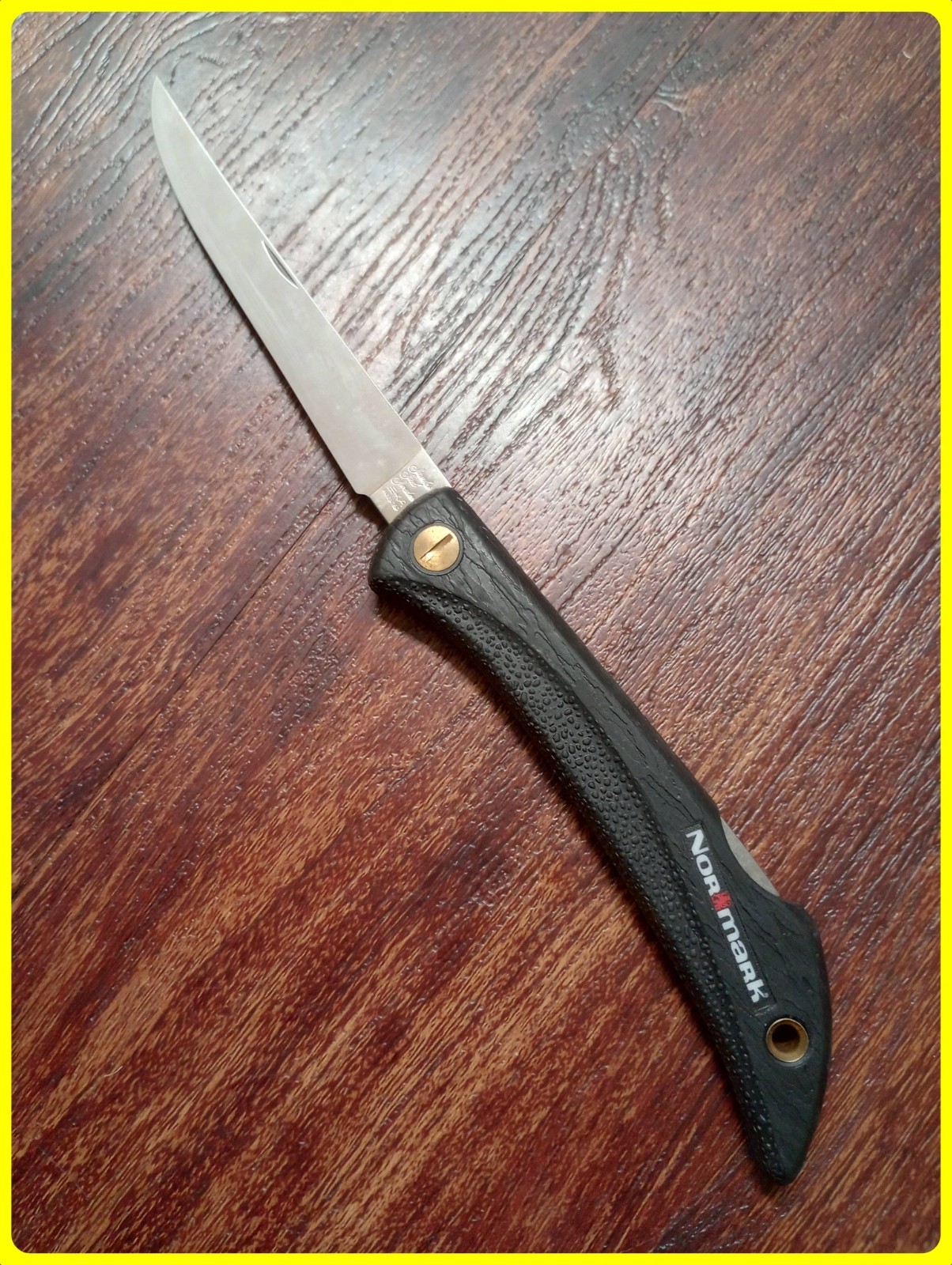 Vintage Eka Normark Lockback Folding Fillet Knife Sweden Black Handle 5-11 Inch