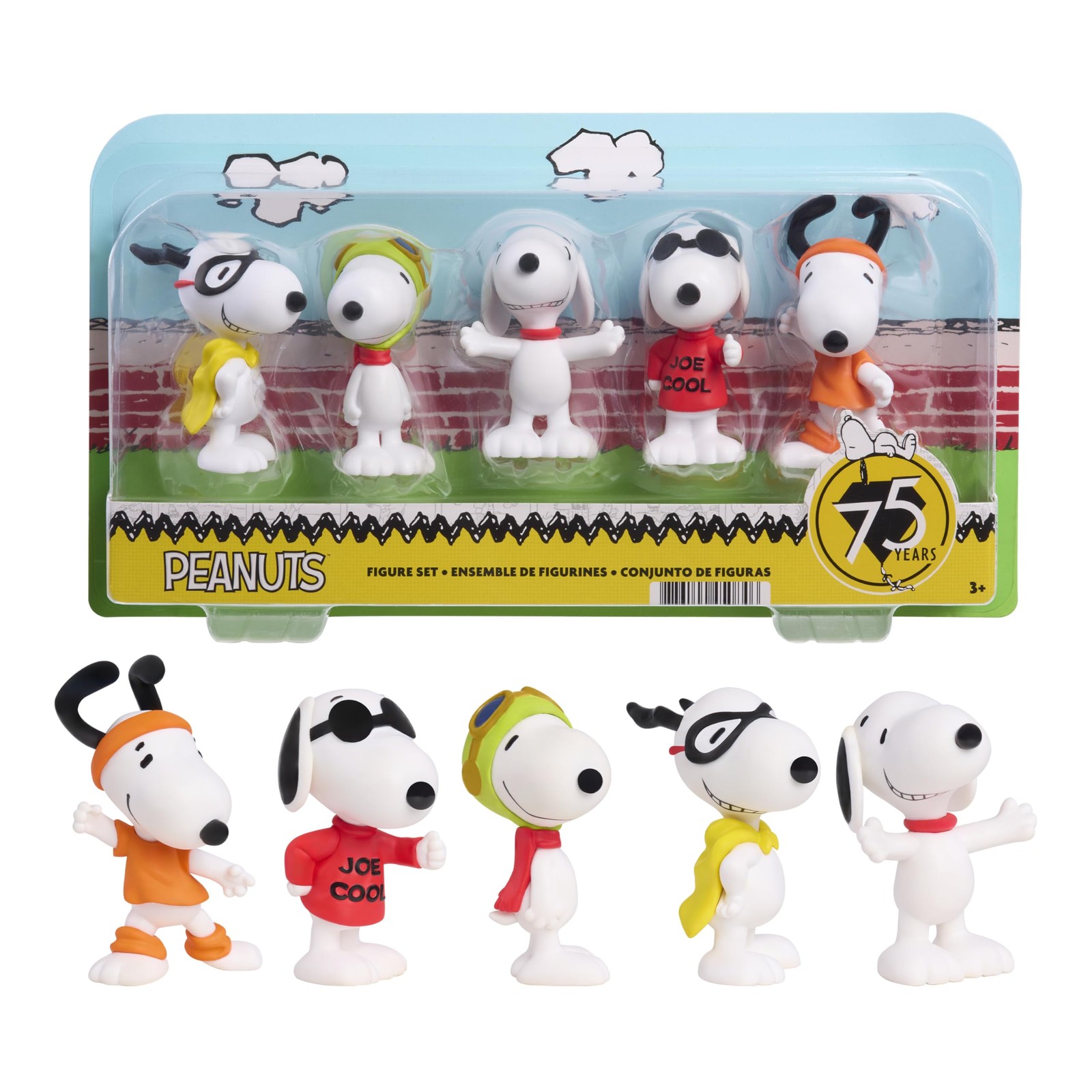 Peanuts Snoopy Collectible Figure Set – 5-Pack of Snoopy Figurines | Joe Cool...