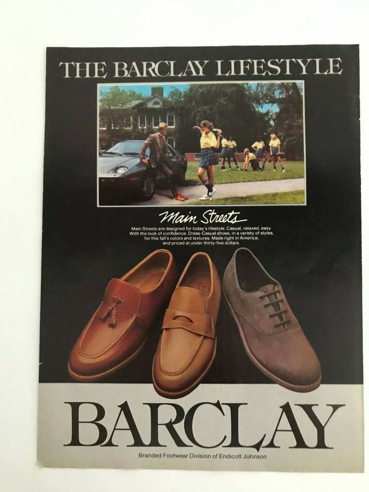 Barclay Main Streets Vintage 1984 Print Ad