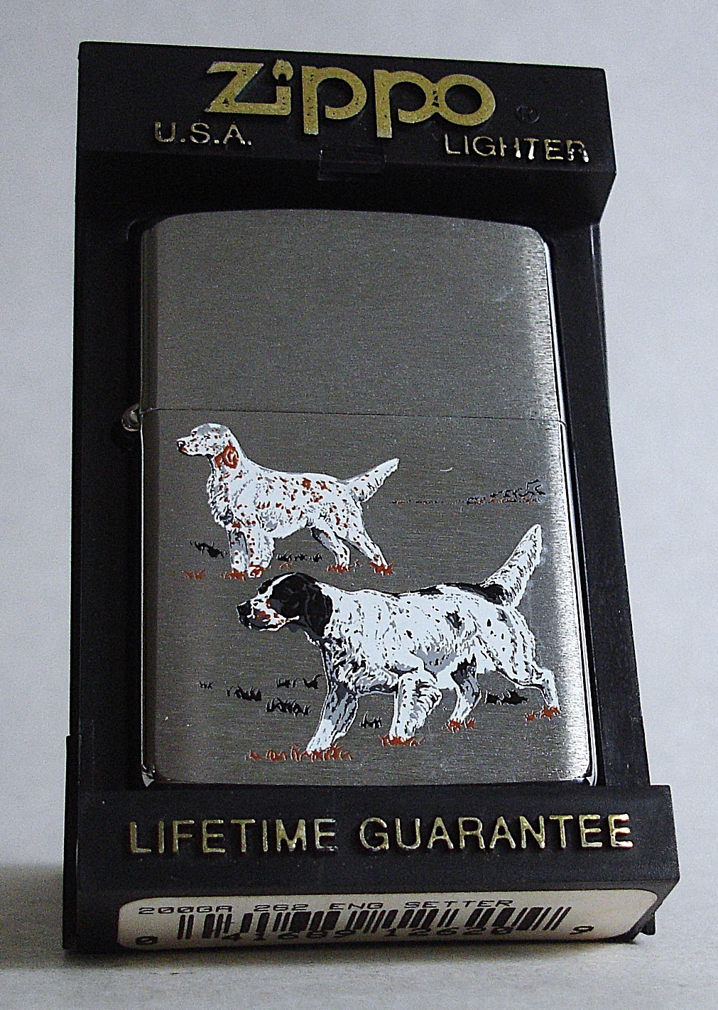 * 1995 * ENGLISH SETTER Hunting Bird Dogs Zippo Lighter New in BOX
