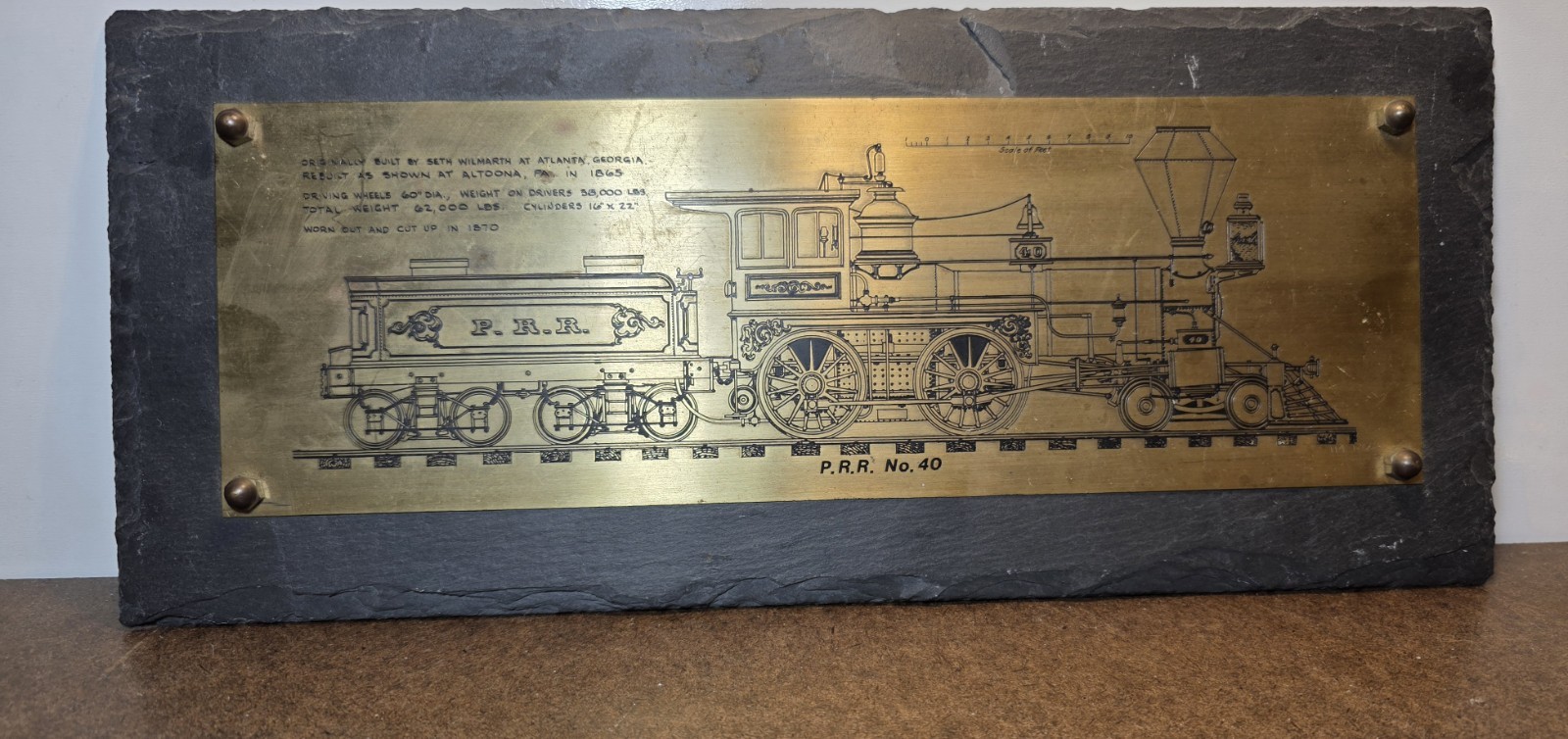 P.R.R. Railroad Etching - No. 40 - Venture 81 Industries P.R.R. Railroad Etching - No. 40 - Venture 81 Industries