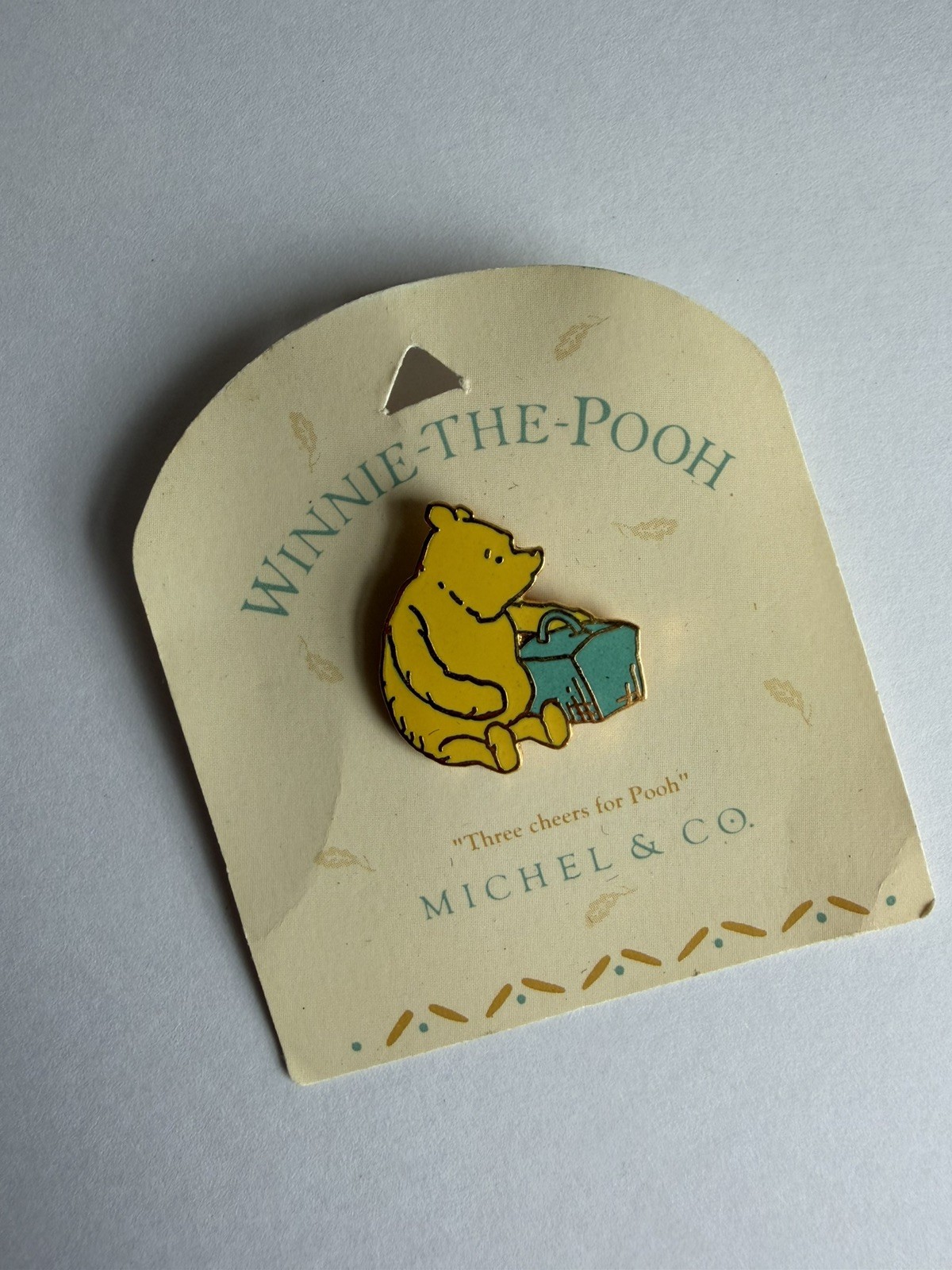 Vintage Michel & Co. Disney\'s Winnie the Pooh Three Cheers for Pooh Lapel Pin