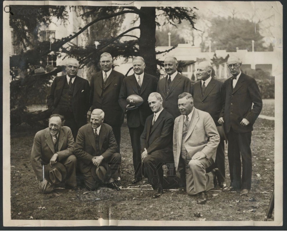 1931 Herbert Hoover President Reunited 1899 Stanford Football Teammates\