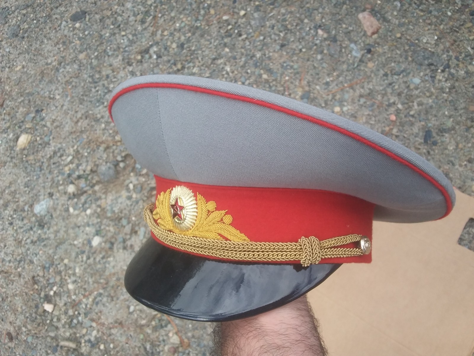 Vintage Soviet Military General Visor Hat U.S.S.R. Russia Communism History NOS
