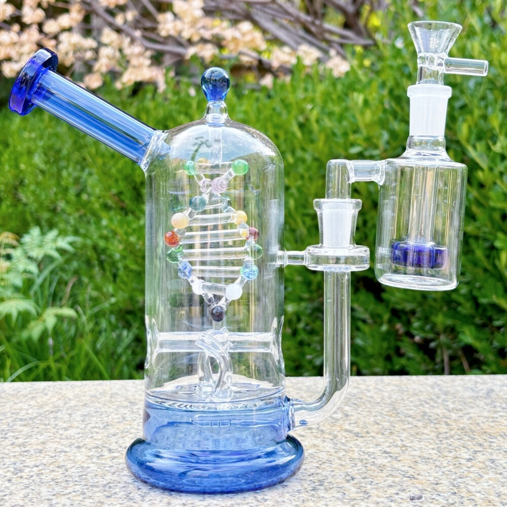 NEW DNA Gene Glass Bong Rotatable Tornado Bubbler Smoking Hookah W/Ash Catcher