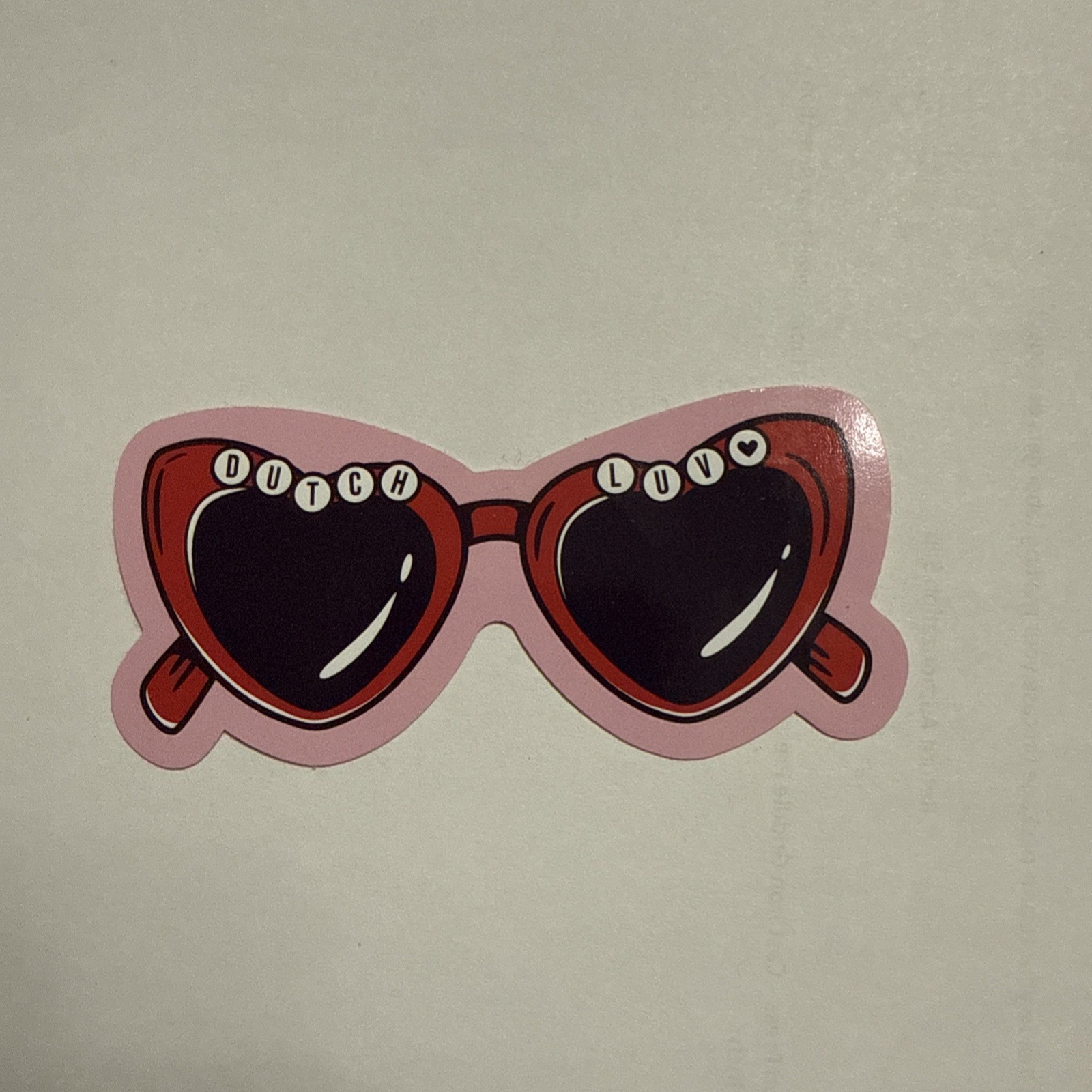 Dutch Bros Coffee Sticker February 4th 2026 Heart Sunglasses Dutch Luv