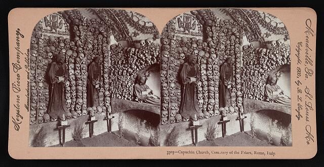 Photo:Rome Italy Capuchin Church Cemetery of the Friars 1900 Skull Crypt