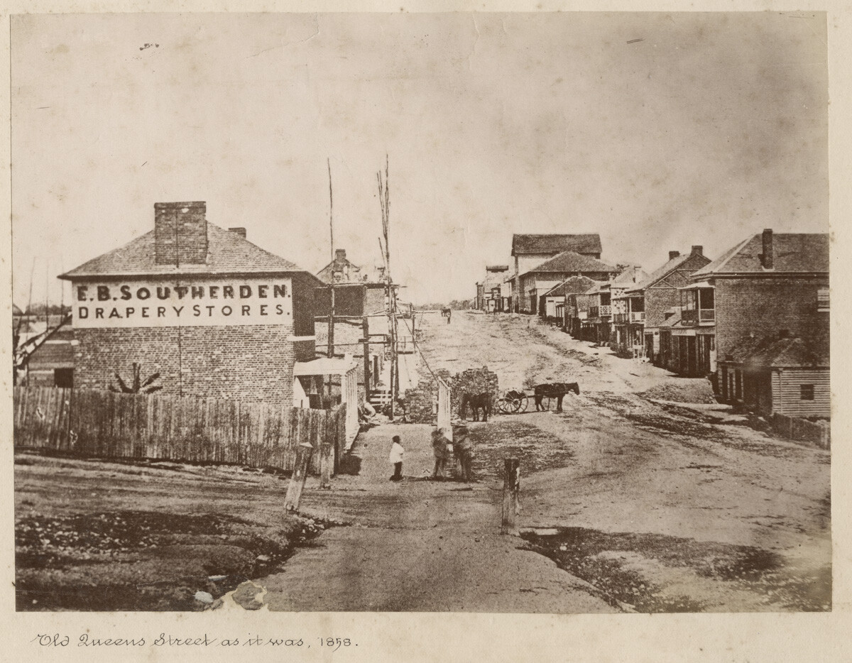  1858s PHOTO AUSTRALIA QUEENSLAND - OLD QUEEN ST BRISBANE, LATER PRINT