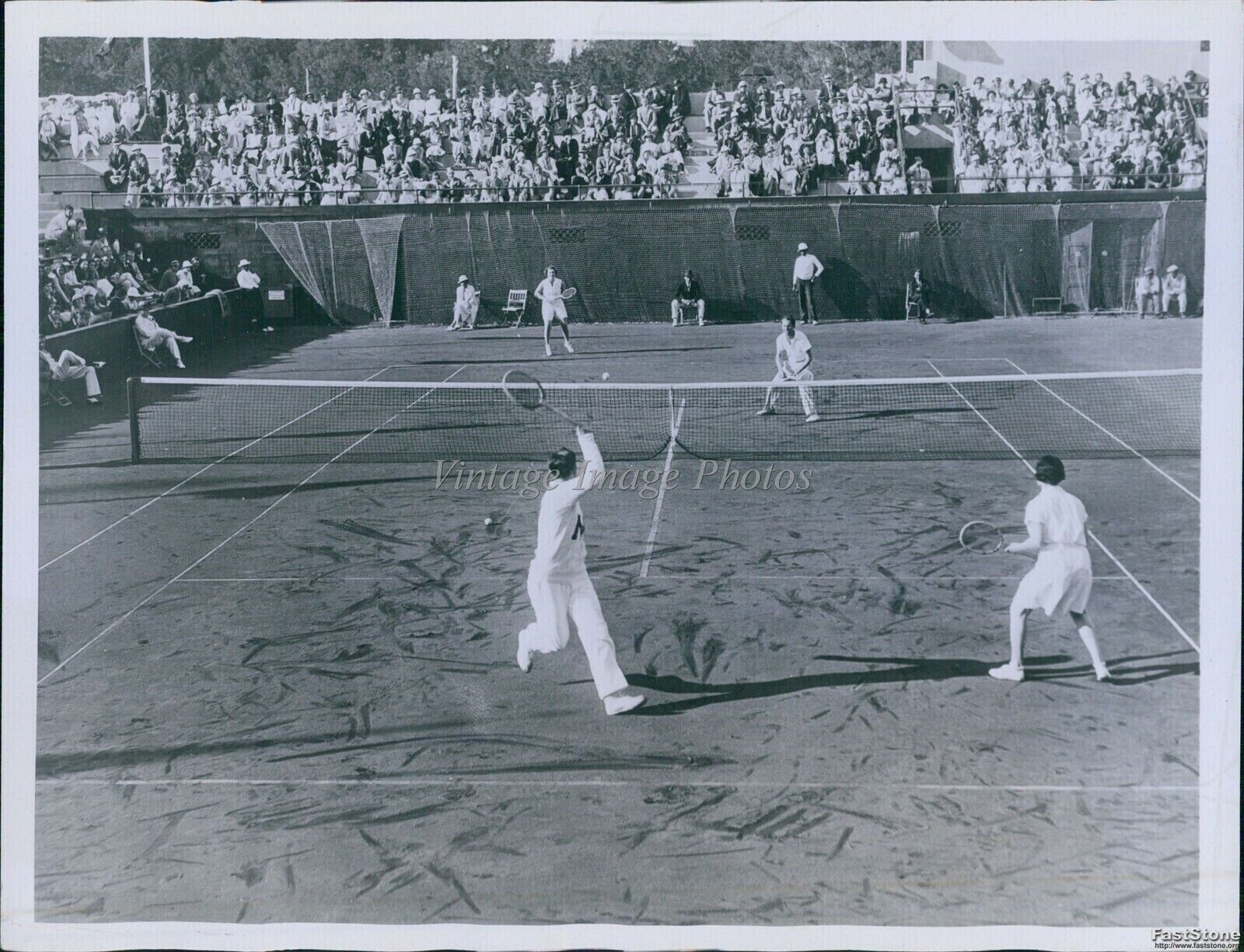 1934 Laird Watt Wilmer Allison Bermuda Mixed Doubles Partners Sports Photo 7x9