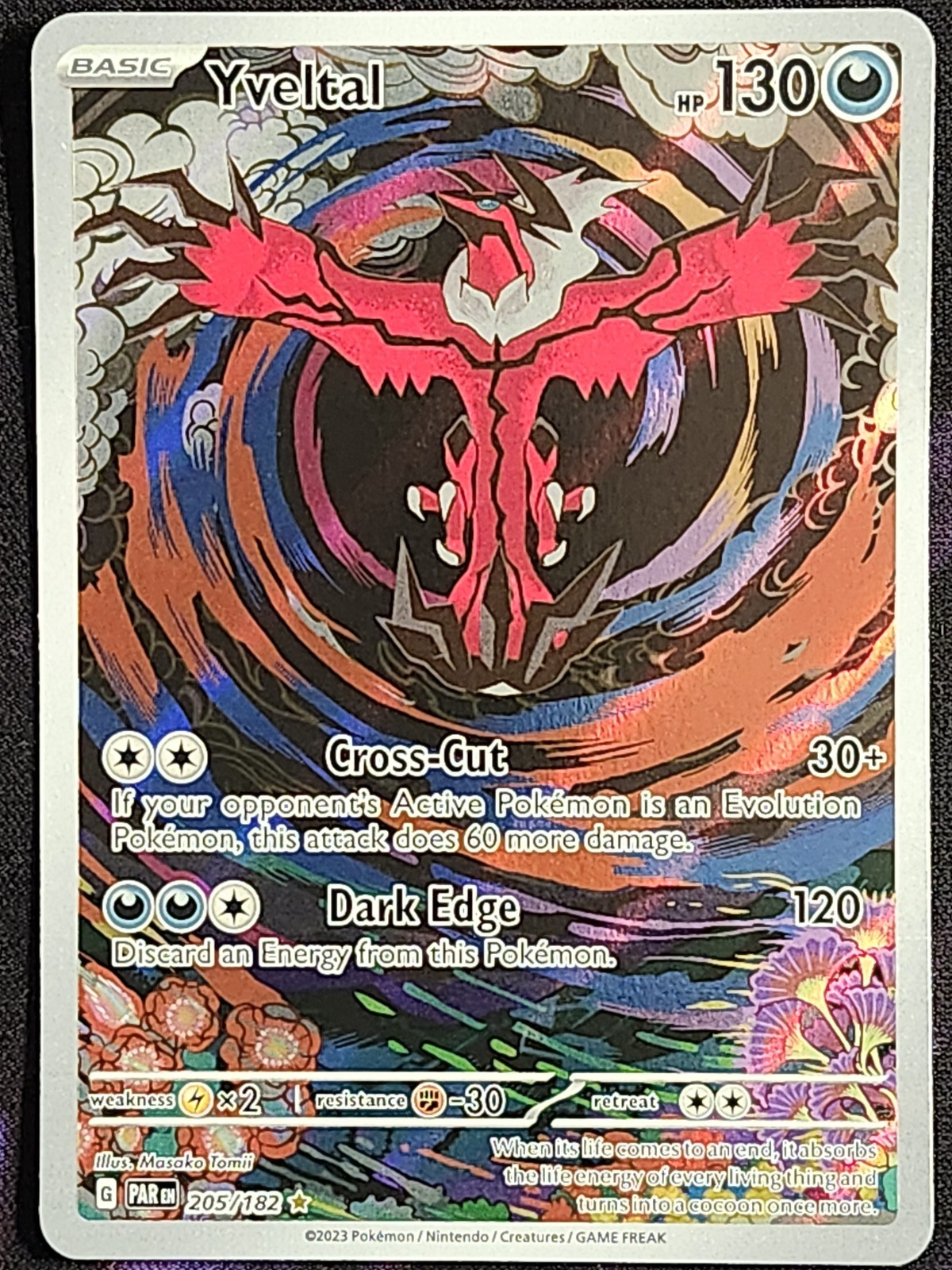 Pokemon Yveltal 205/182 Paradox Rift PAR