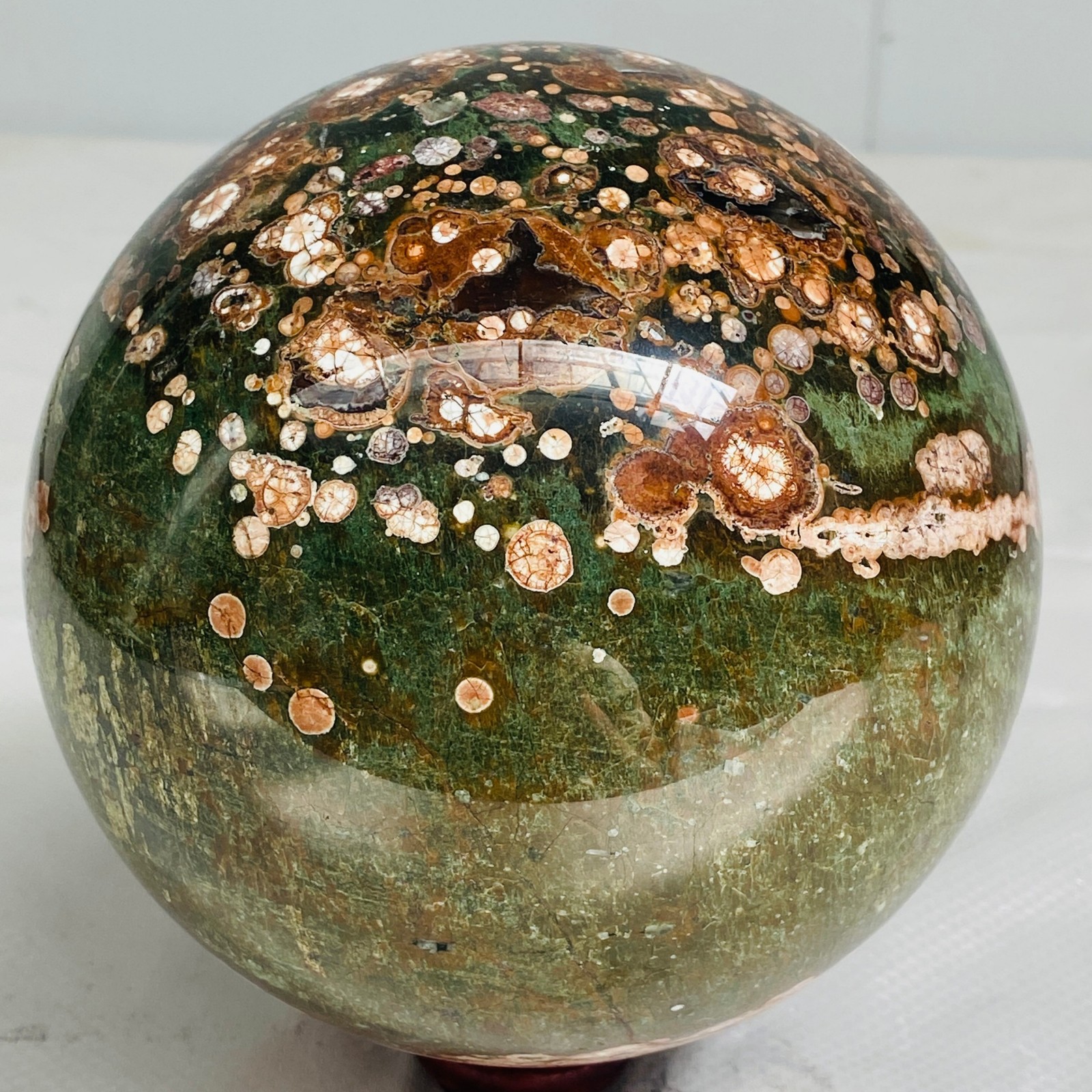 Natural Polished Pink cherry blossom agate BALL Madagascar 3260G ( 7.18LB )