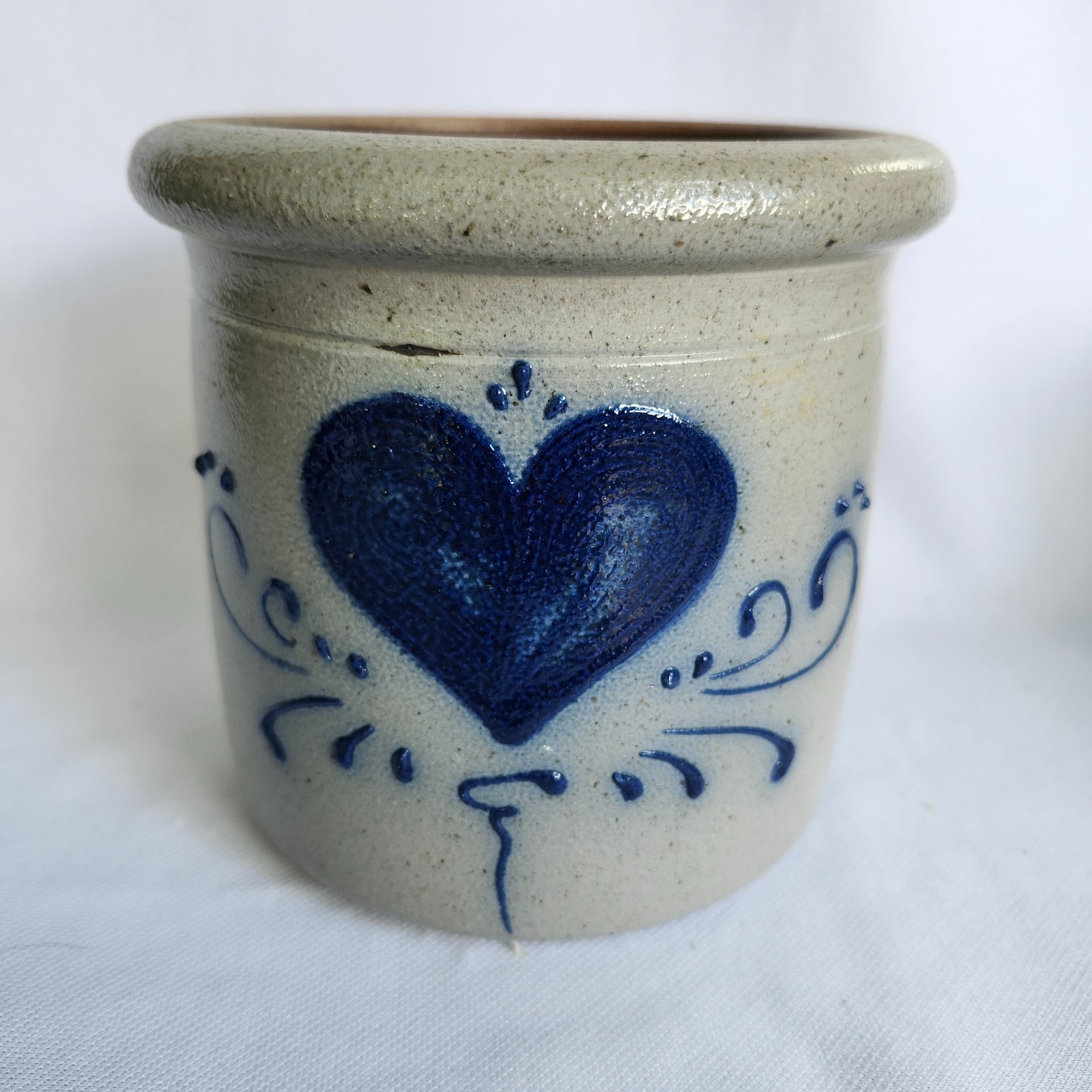 Vintage Rockdale Union Stoneware Pottery  Crock  1987 5 Inches EUC