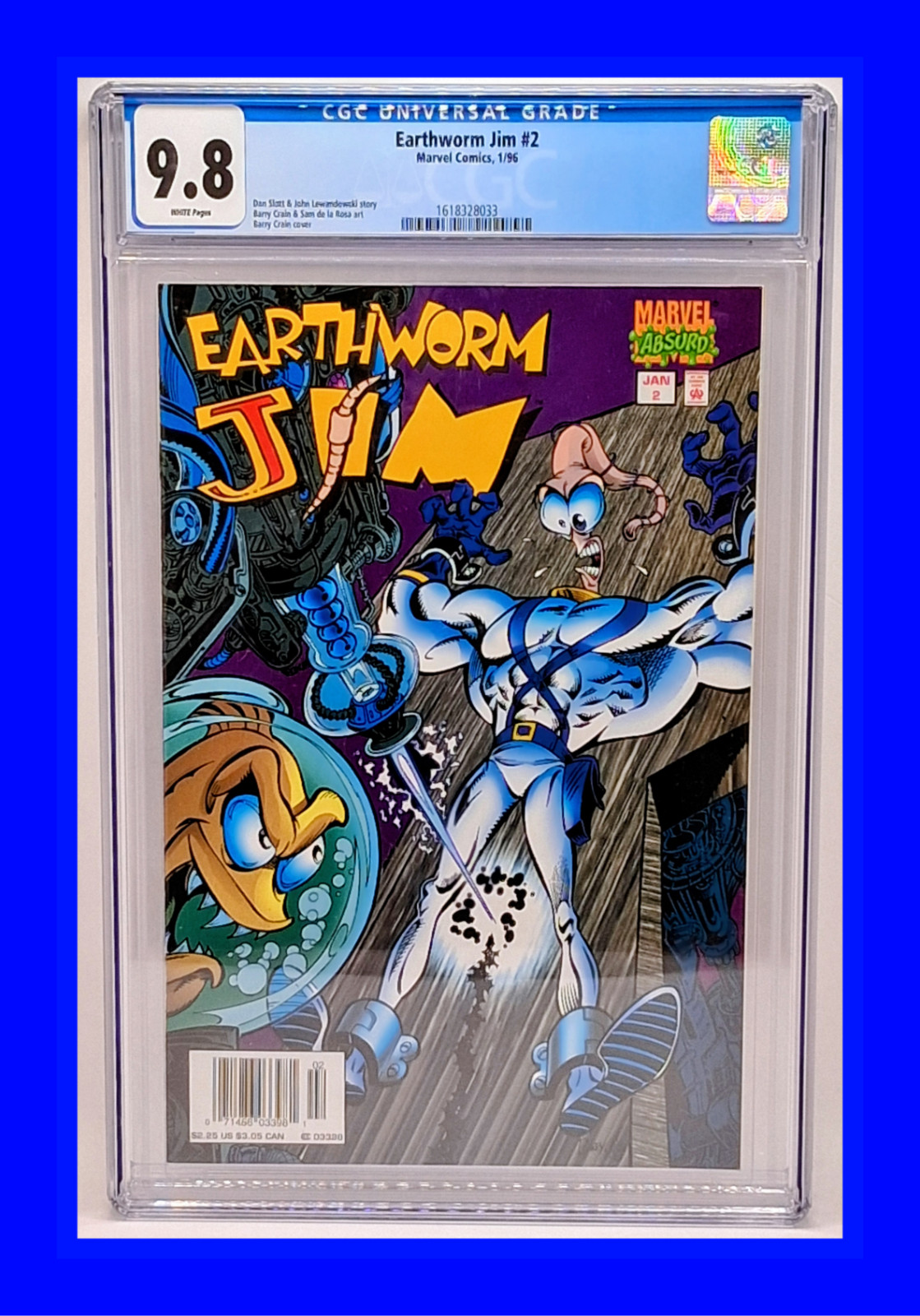Earthworm Jim #2 CGC 9.8 Newsstand White Pages **Key/Scarce**
