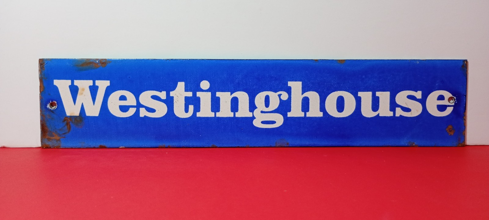 Vintage WESTINGHOUSE ELECTRIC Porcelain Enamel Metal sign 12\ Vintage WESTINGHOUSE ELECTRIC Porcelain Enamel Metal sign 12\