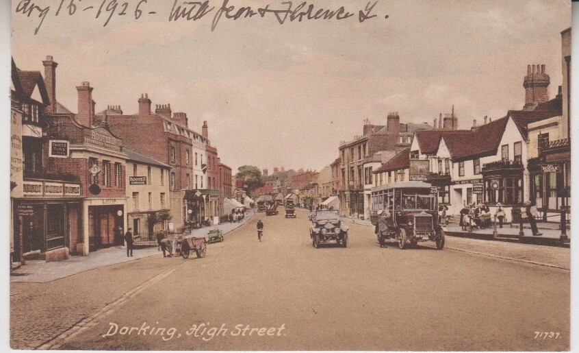 Dorking. High Street. United Kingdom. Surrey. c1926. Vintage. F. Frith # 7/737