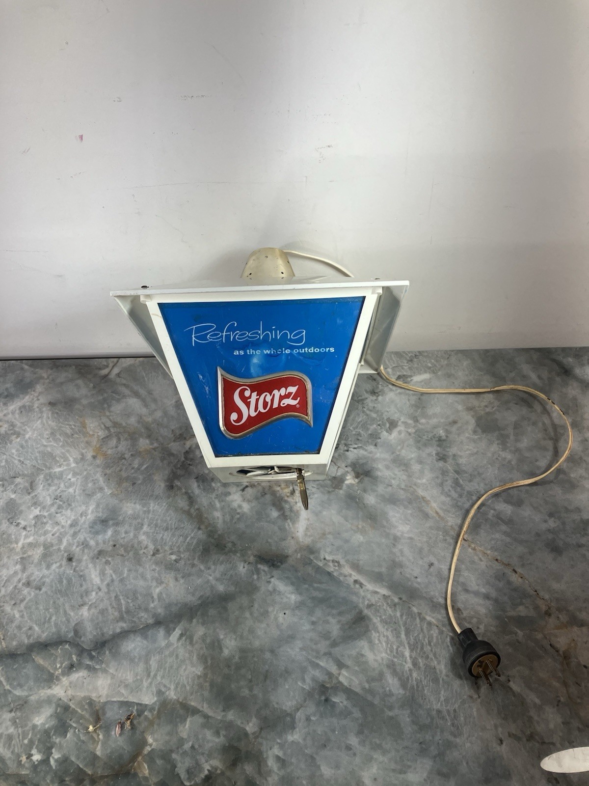 VTG 1960s Storz Beer Rotating Lighted Four Side Sign For Parts Repair As Is