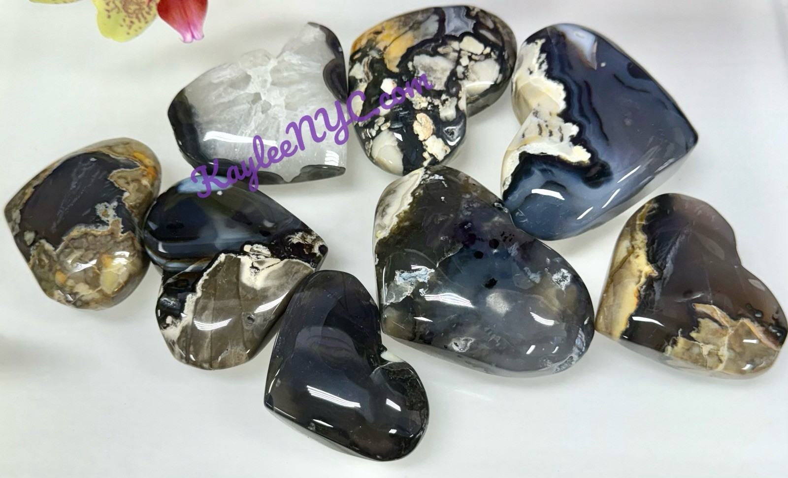 Wholesale Lot 2 Lbs Natural Volcano Agate Heart Crystal Healing Energy
