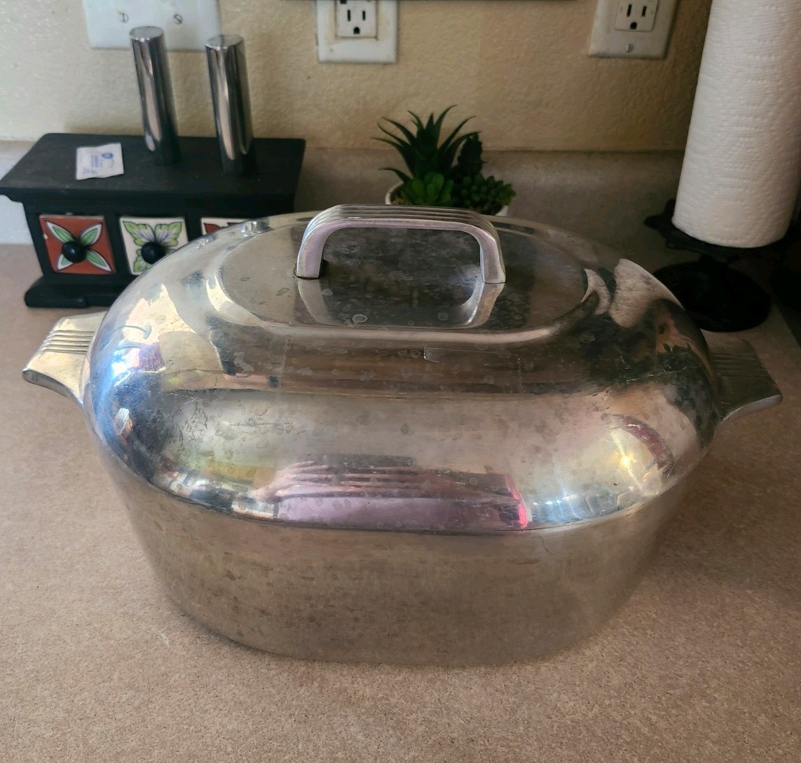 Vintage Wagner Ware Sidney O Magnalite 4265-P Oval Roaster 8 Qt NO TRIVET