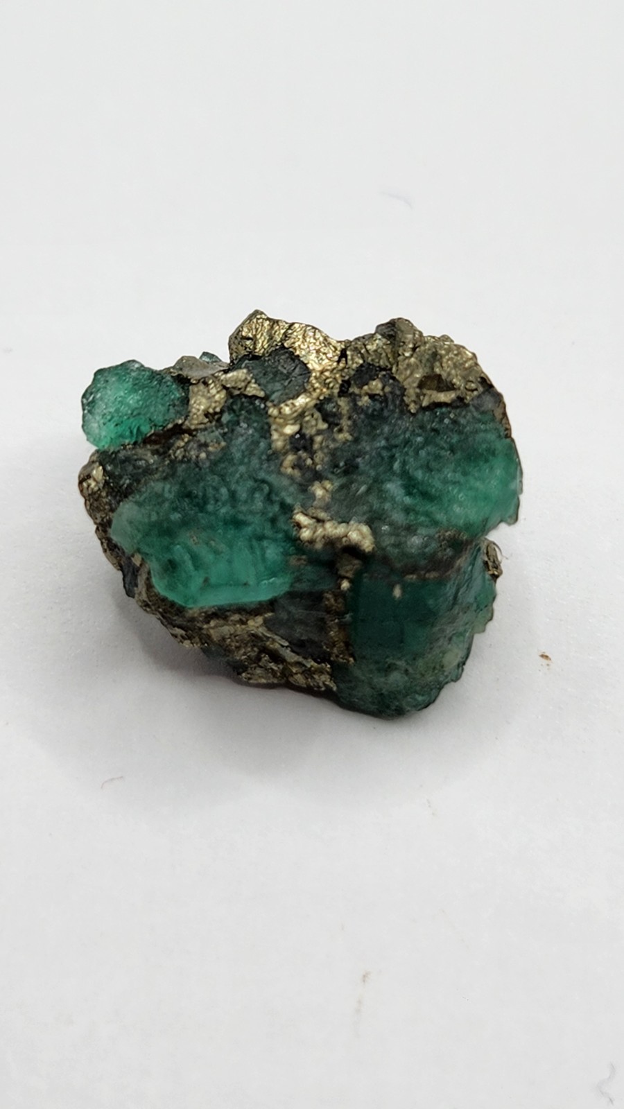 Rare 6.2g Gem Quality Emerald & Pyrite Intergrowth Specimen Colombia Untreated