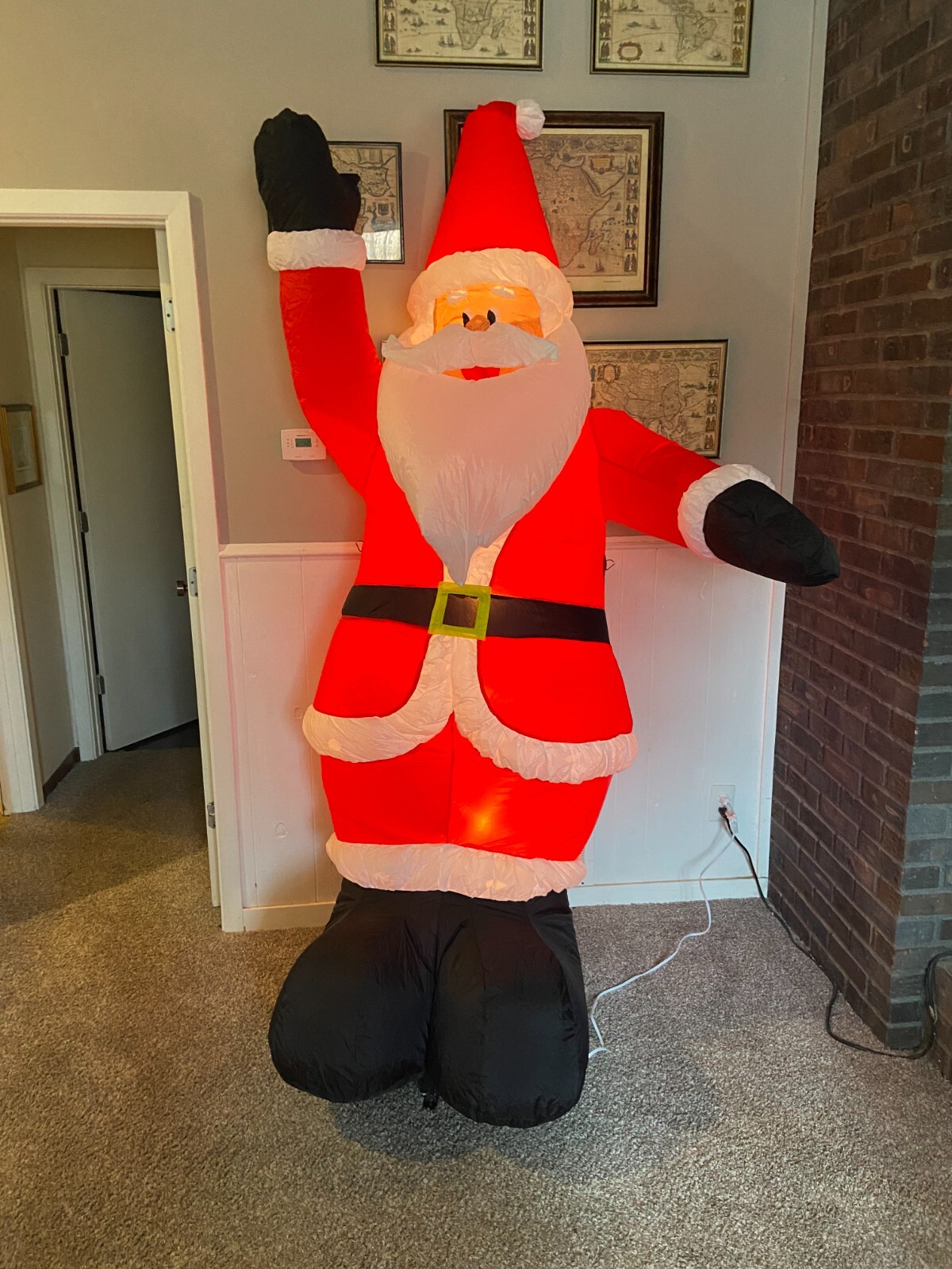 Gemmy 2005 8ft Tall HoHoHo Santa Claus Christmas Airblown Inflatable