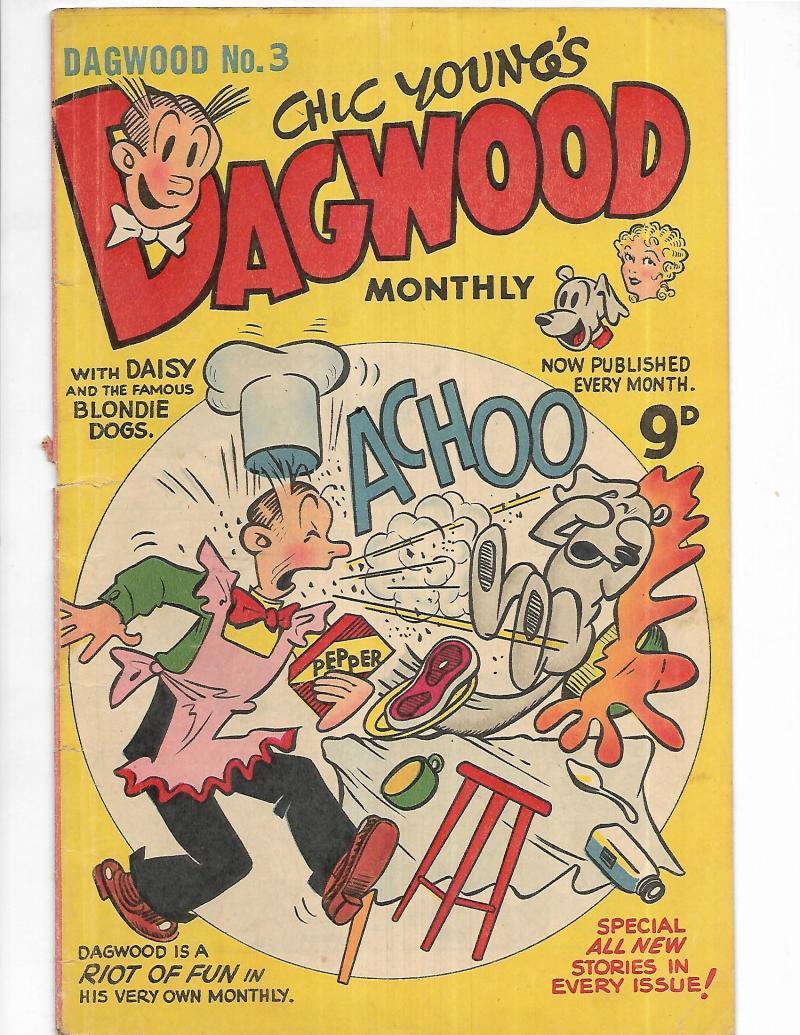 Dagwood #3 1950\'s Australian Big Sneeze Cover Dagwood #3 1950\'s Australian Big Sneeze Cover