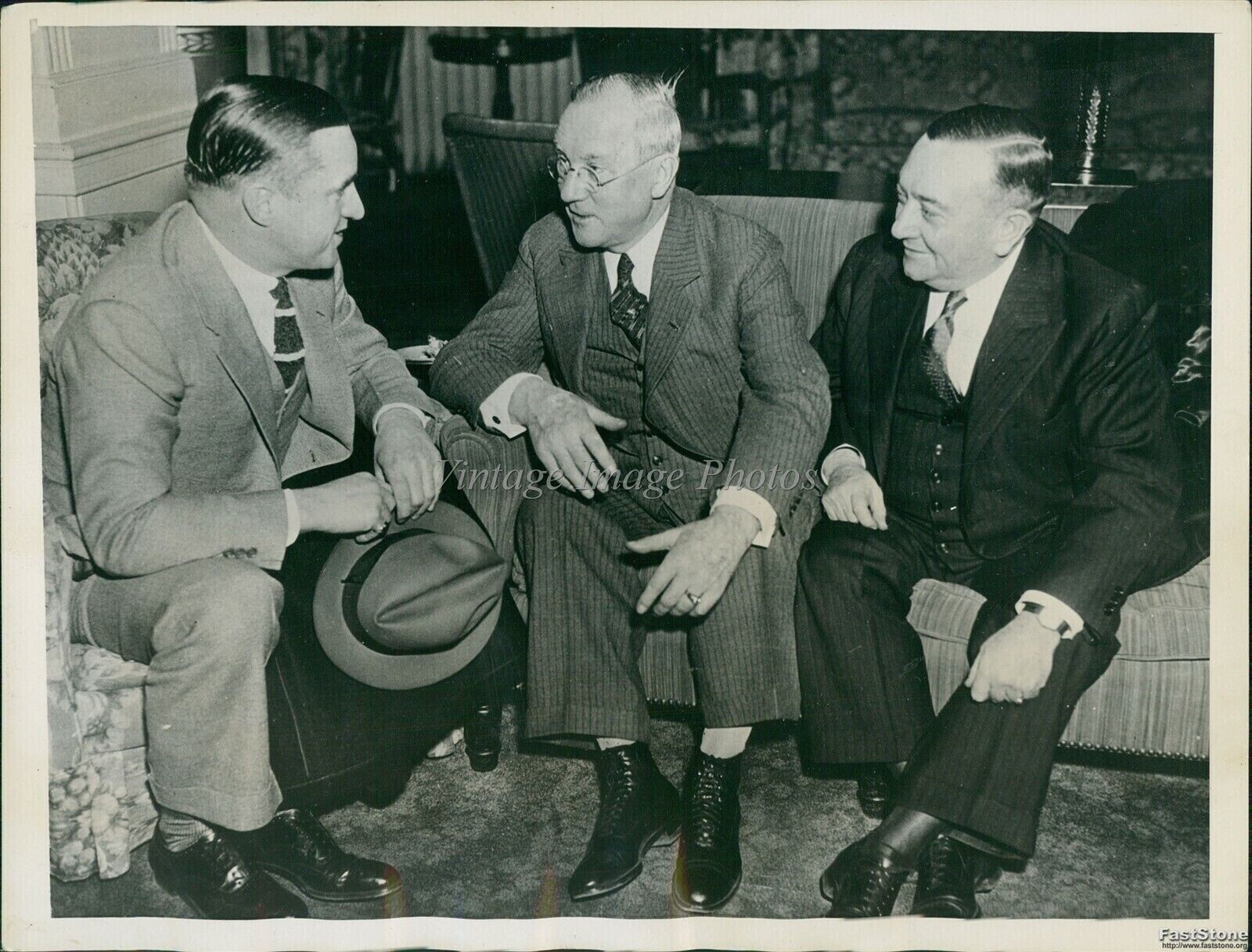 1934 Photo Mayor Howard Jackson Honorable James Blake Of Baltimore Politics 7x9