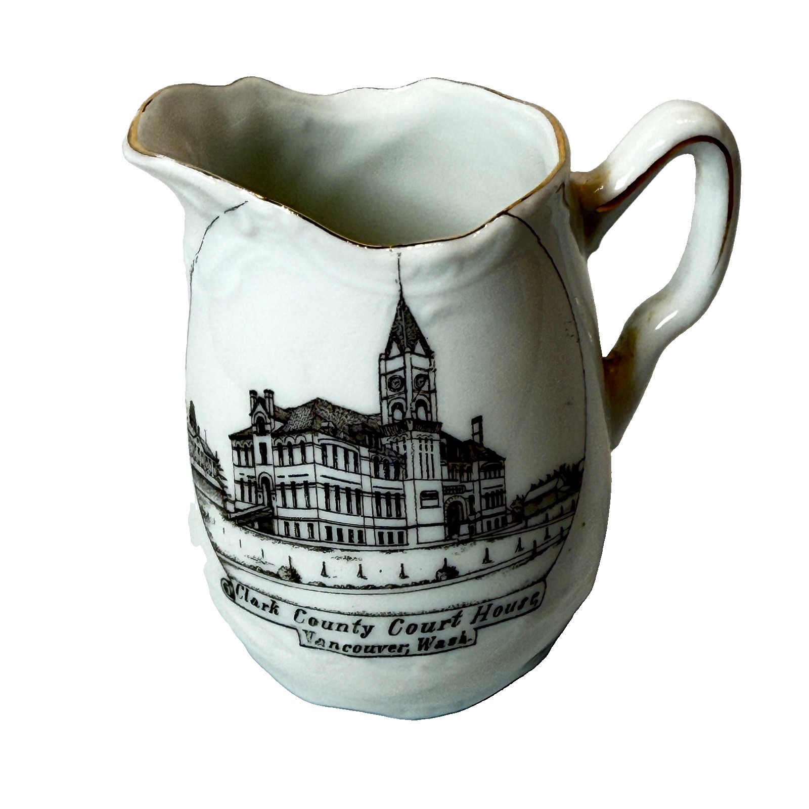 VANCOUVER WA WASHINGTON Antique COURT HOUSE Souvenir TRINKET CREAMER VANCOUVER WA WASHINGTON Antique COURT HOUSE Souvenir TRINKET CREAMER