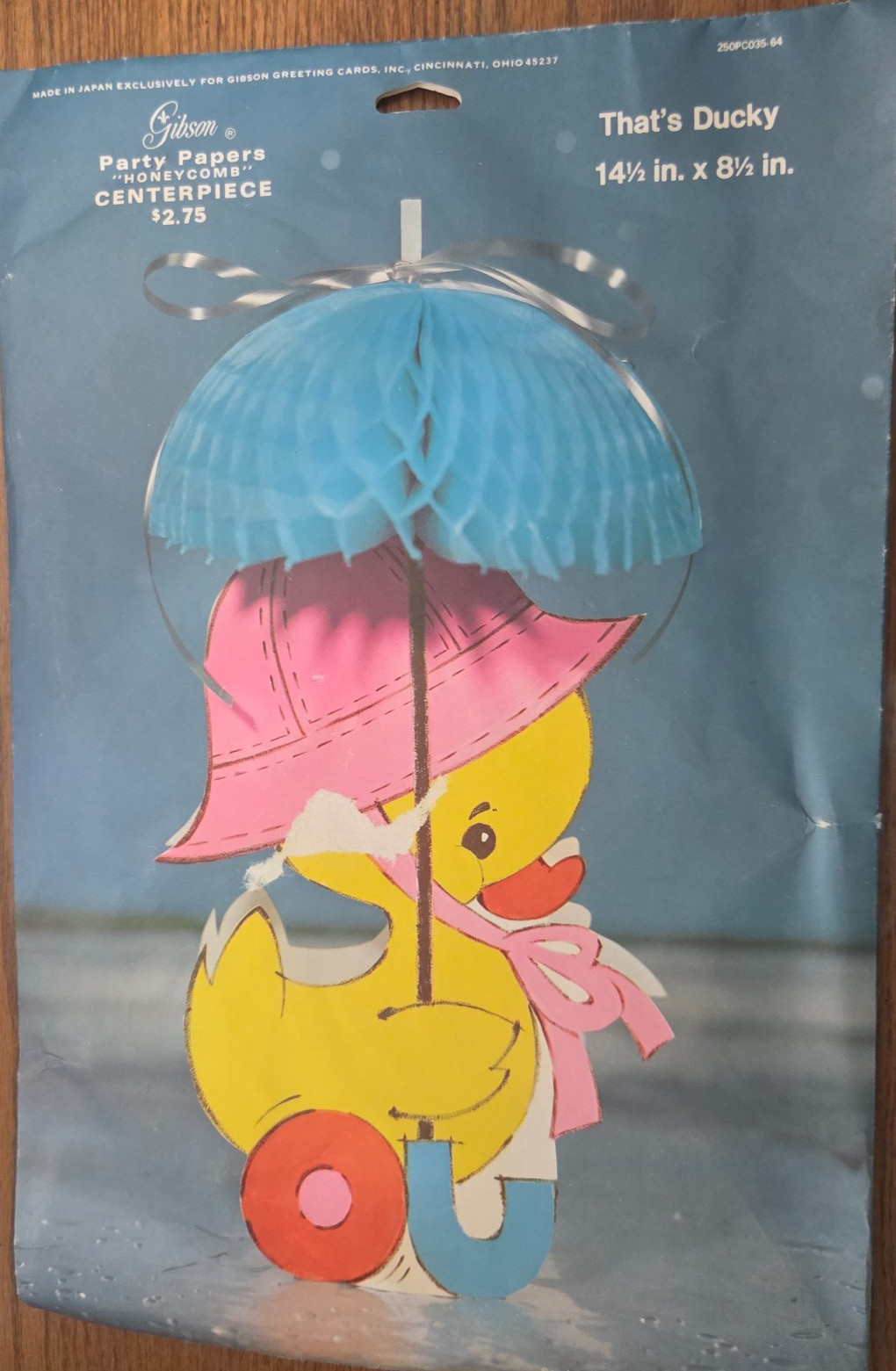 Vintage Gibson Honeycomb Centerpiece THAT'S DUCKY Shower Decoration Vintage Gibson Honeycomb Centerpiece THAT'S DUCKY Shower Decoration