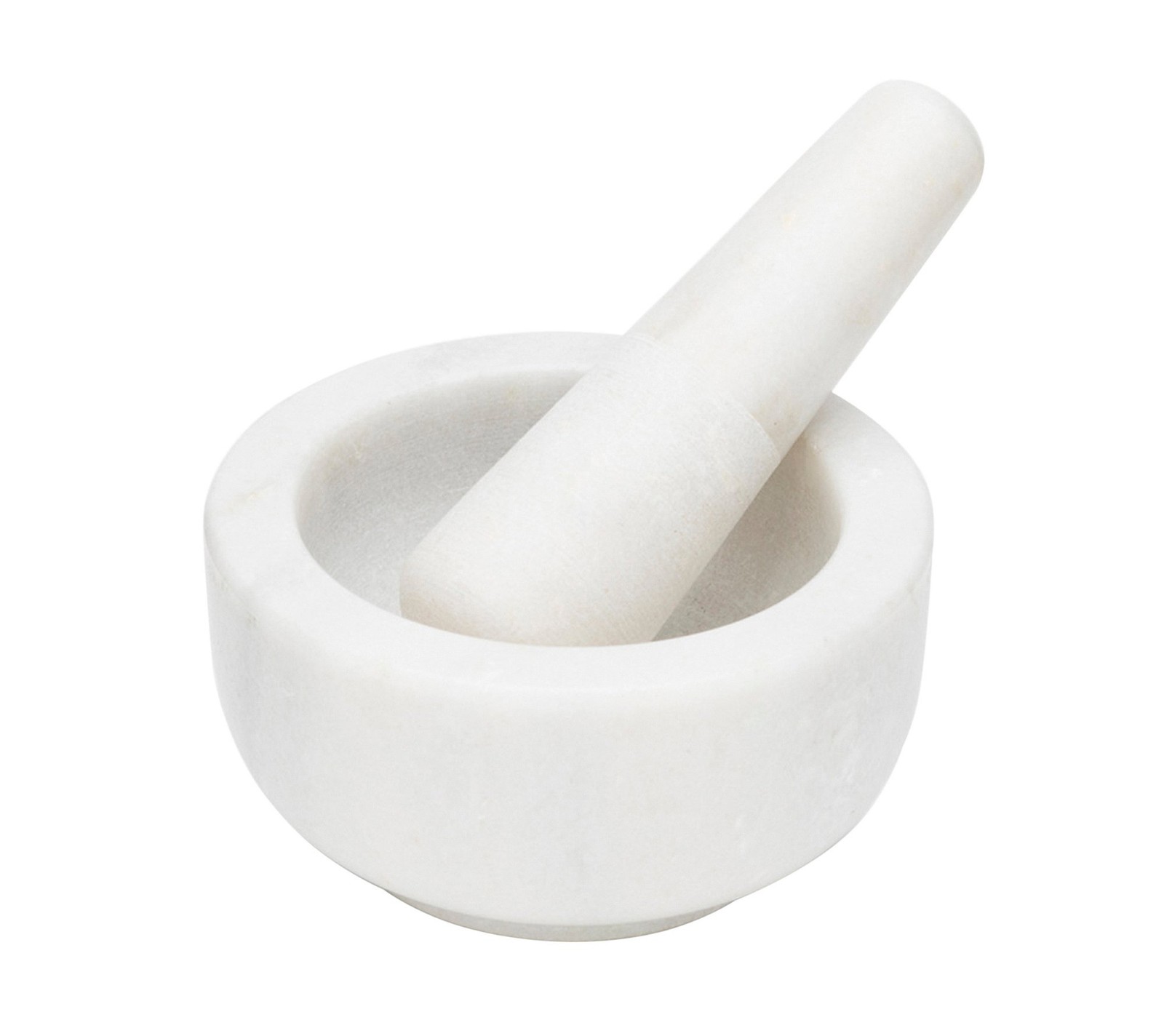 Mortar and Pestle, Marble, White , 4.75\