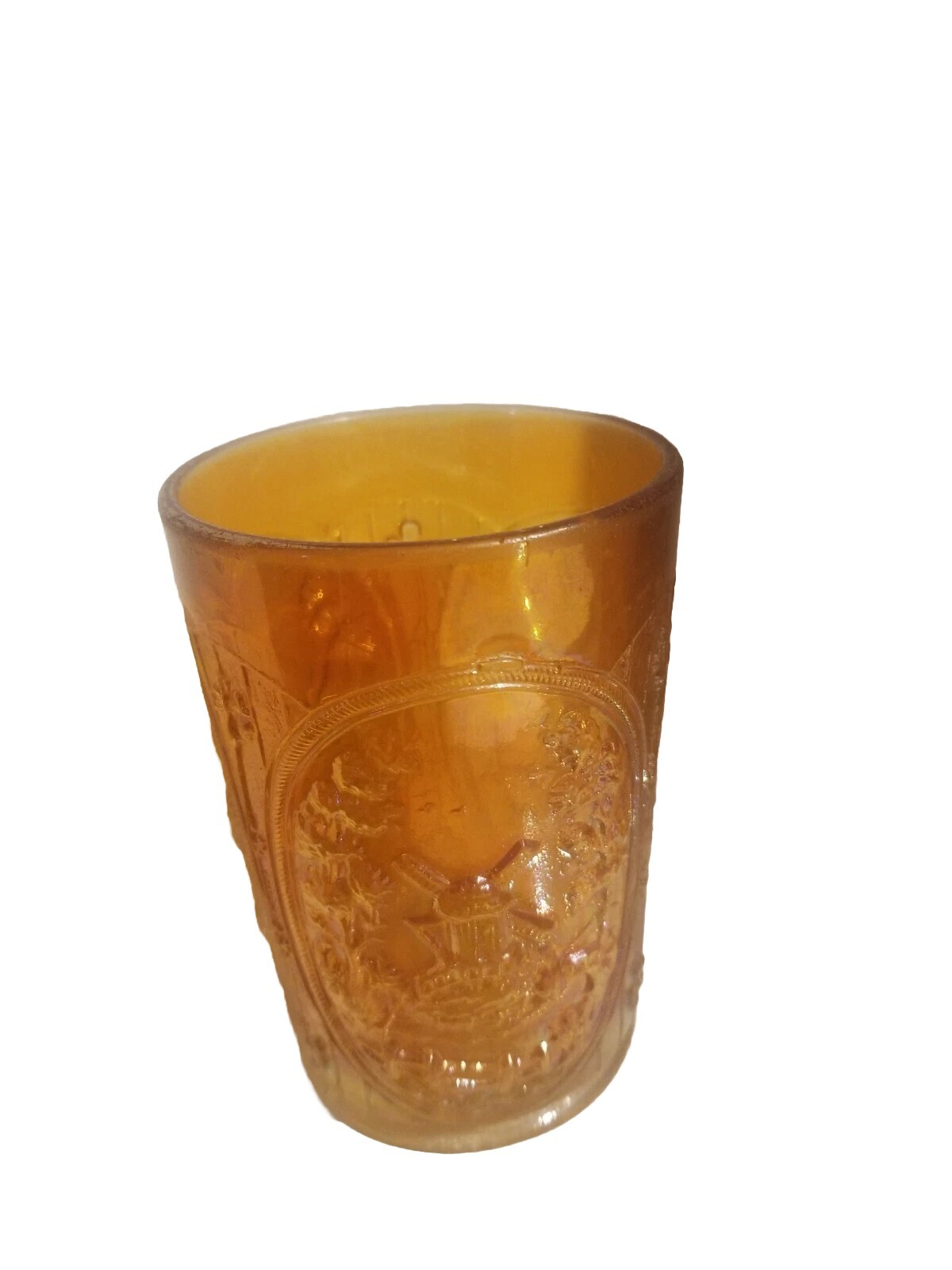 Carnival Glass Tumbler Windmill Pattern Antique Imperial Marigold Replacement