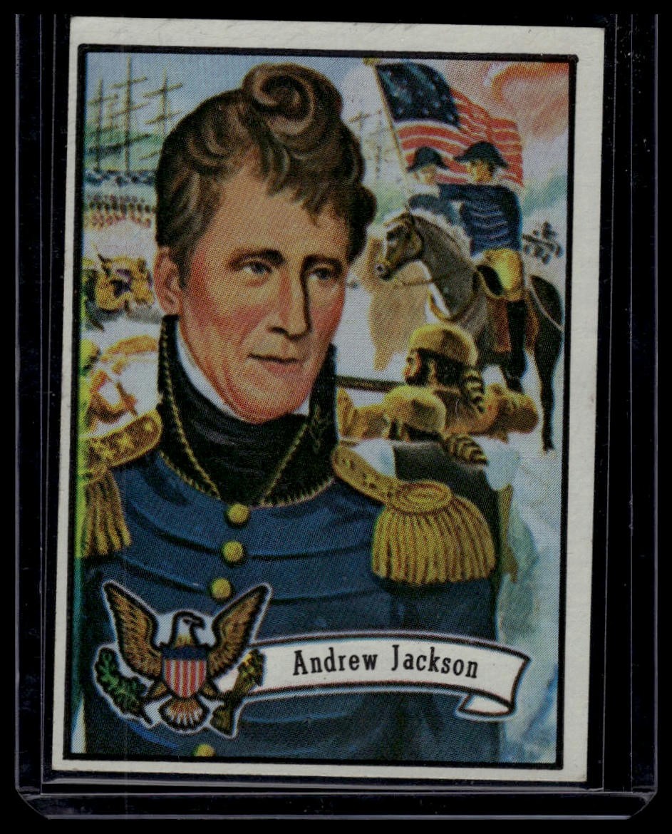 1952 Bowman U.S. Presidents (R701-17) #10 Andrew Jackson