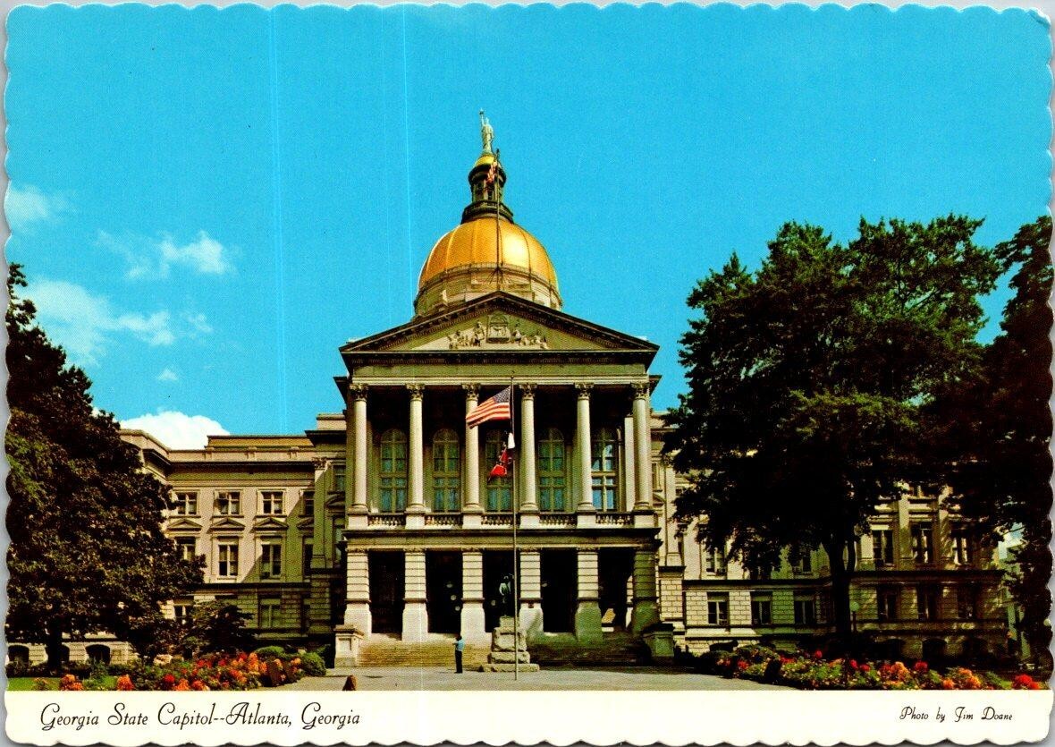 Vintage Atlanta Georgia State Capitol Government Building Postcard