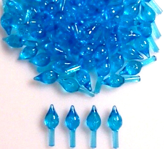 45 Small Aqua Starlight Twinkle Bulbs Ceramic Christmas Tree Lights Replacement