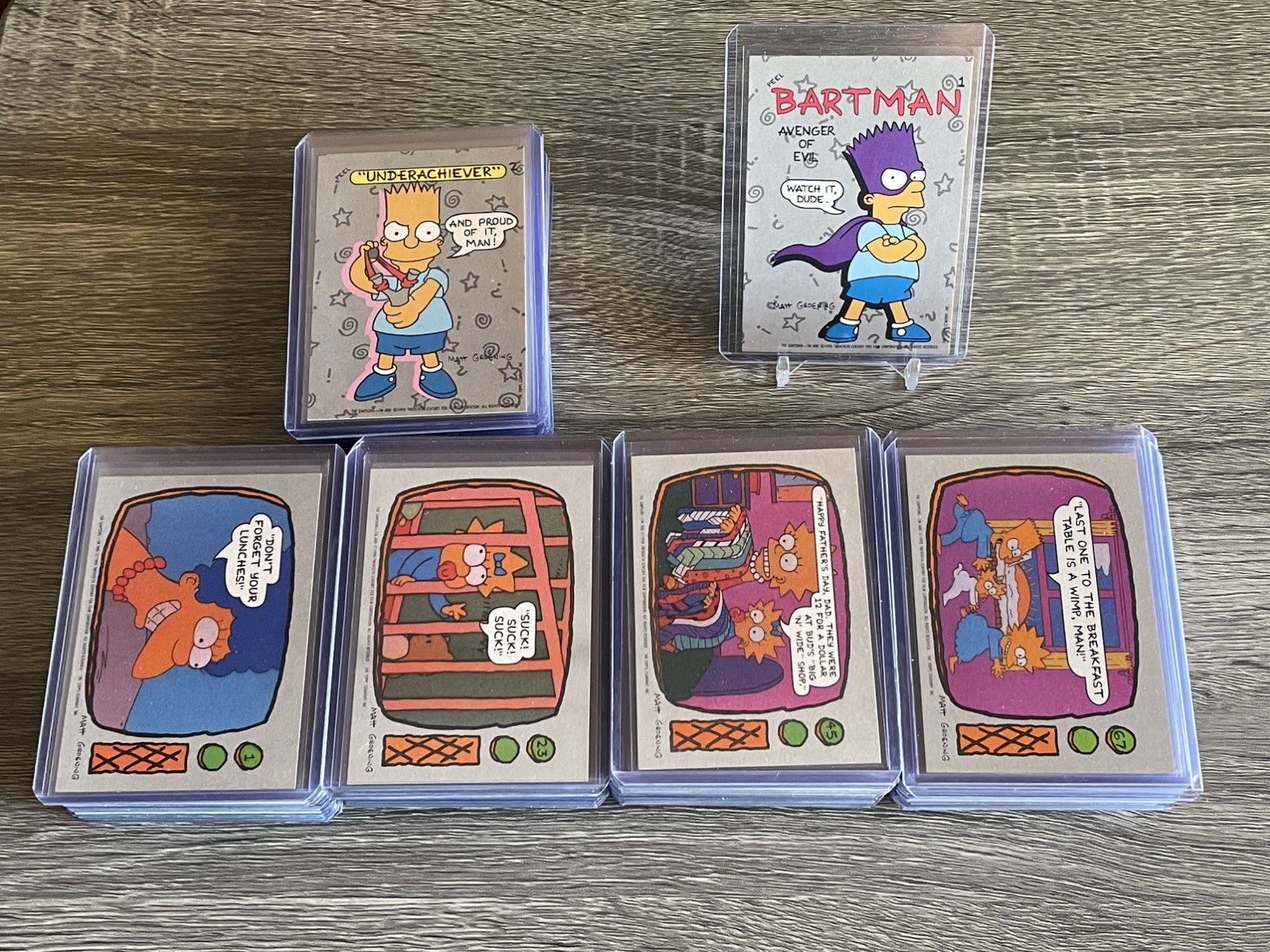 1990 Topps The Simpsons 22 Card Sticker and 88 Card Base Set BARTMAN ROOKIE 