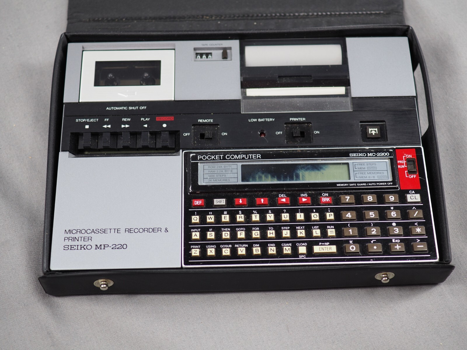 Historic Seiko MC-2200 + MP-220 (Sharp OEM) Pocket Computer