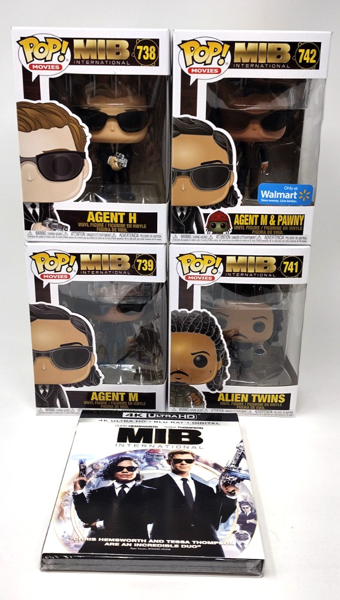 Funko Pop Movies Men In Black MIB International Lot DVD Agent M H Pawny Alien Funko Pop Movies Men In Black MIB International Lot DVD Agent M H Pawny Alien