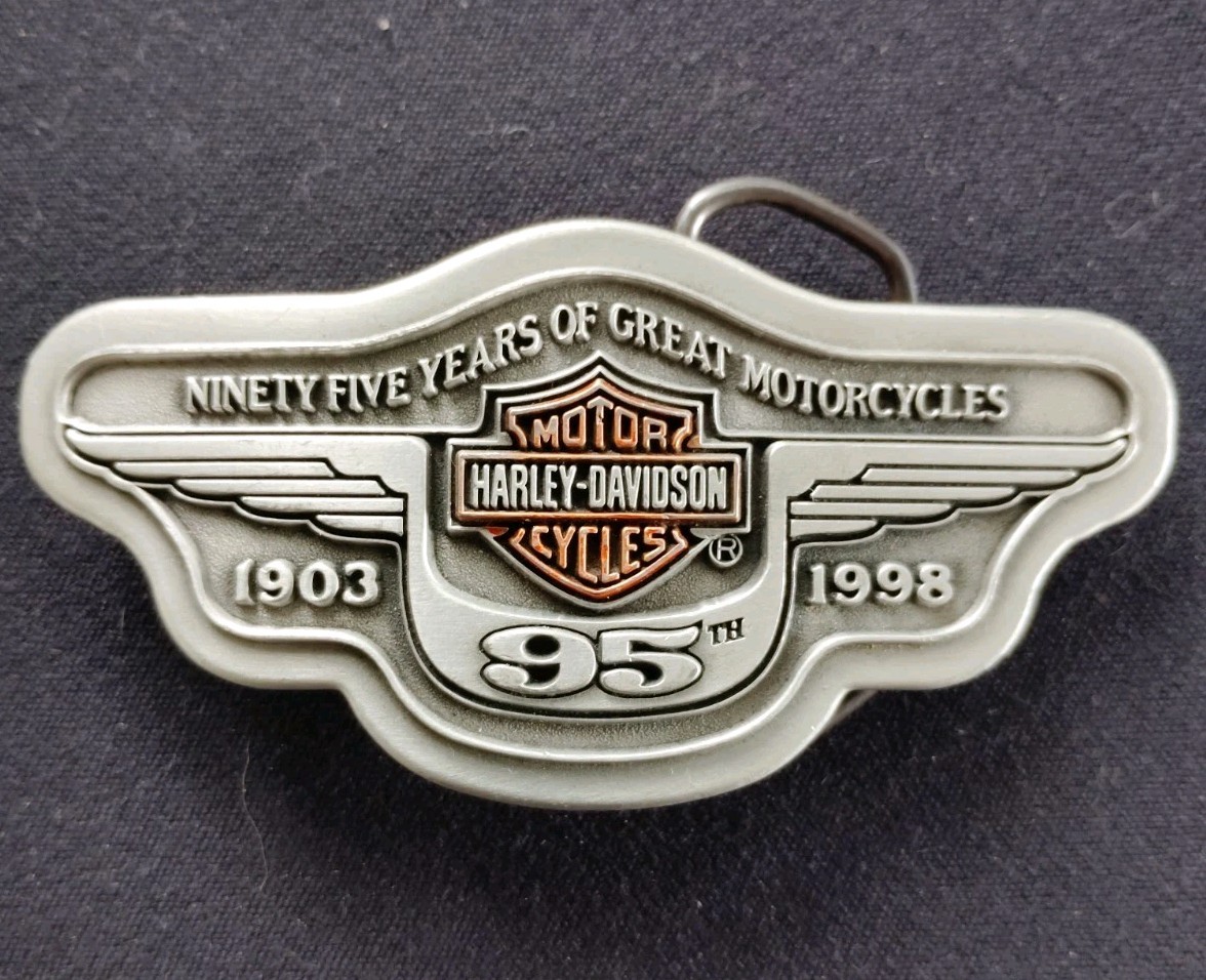 Harley-Davidson 95th Anniversary Belt Buckle 1903-1998 Limited Edition