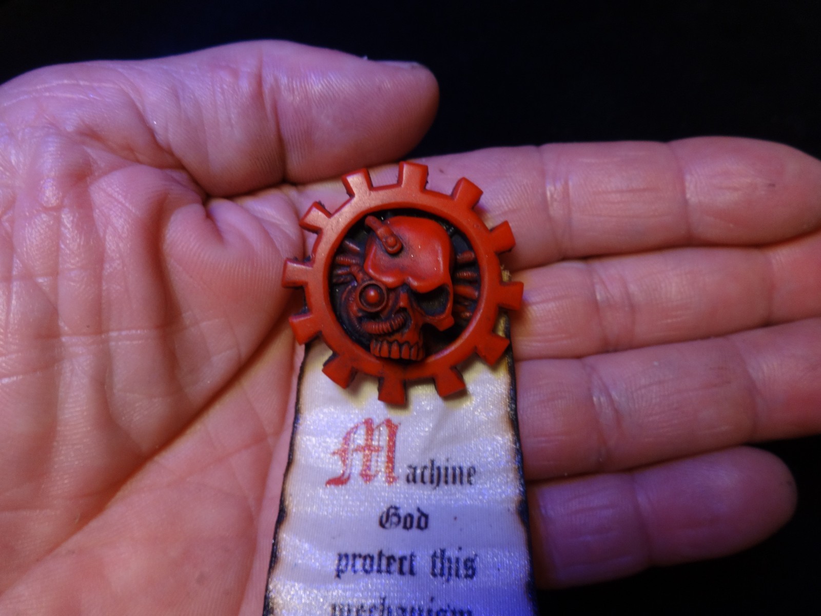 Tabletop War Games 40K Mecanicus mini protection scroll