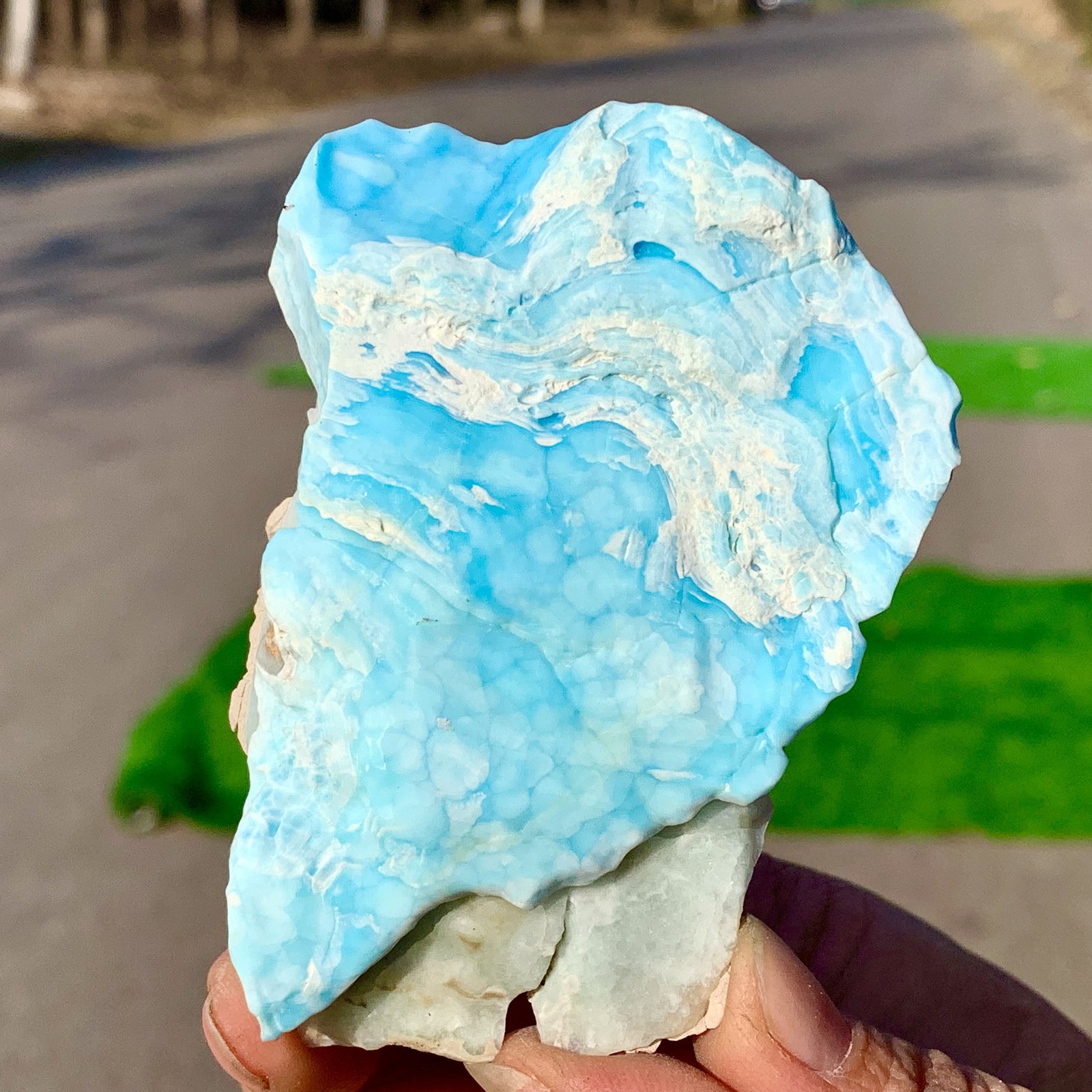 114G Natural larimar/hemimorphite Gorgeous rough raw Crystal Mineral Specimen