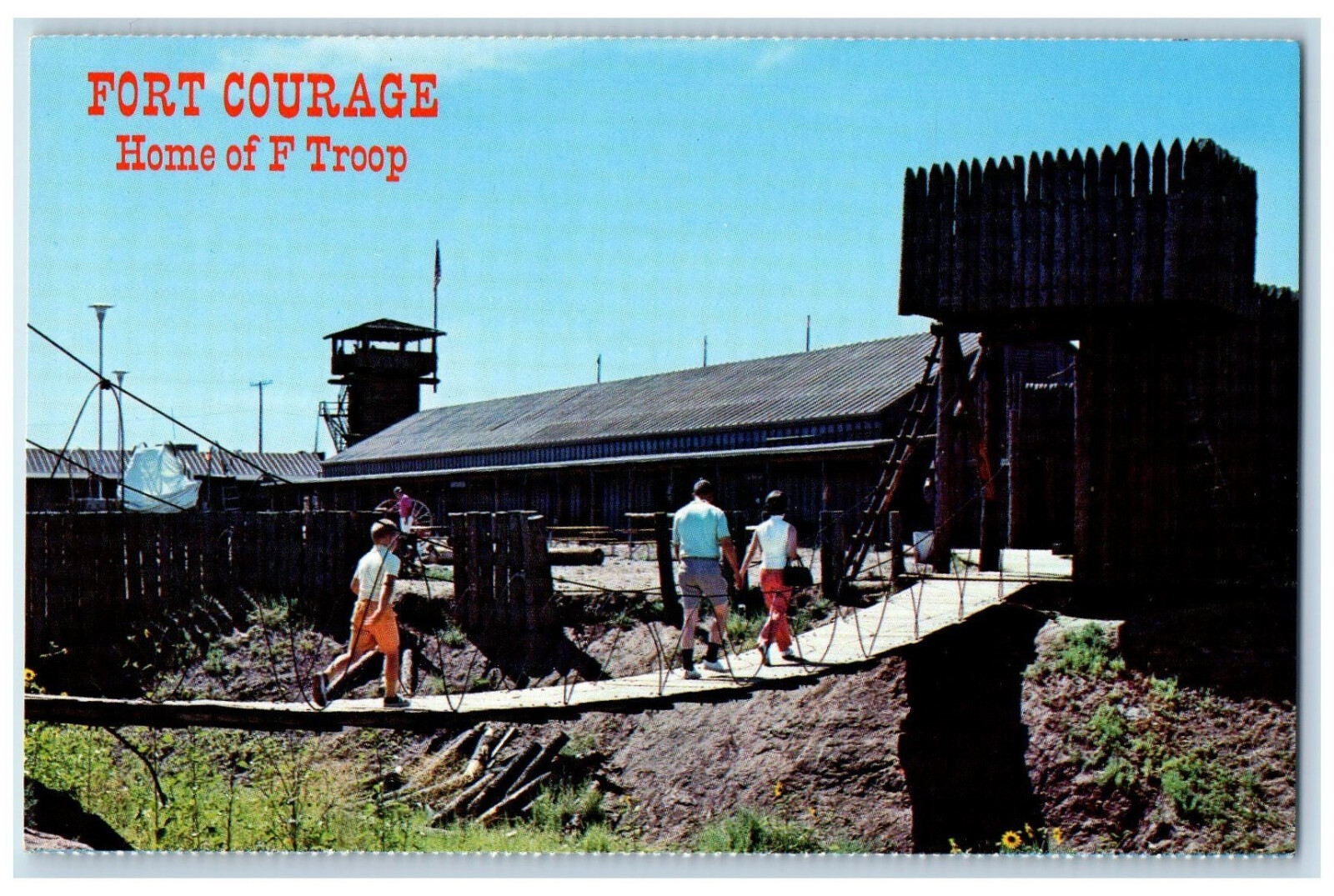 c1960\'s Suspension Bridge Fort Courage Home of F Troop AZ Vintage Postcard