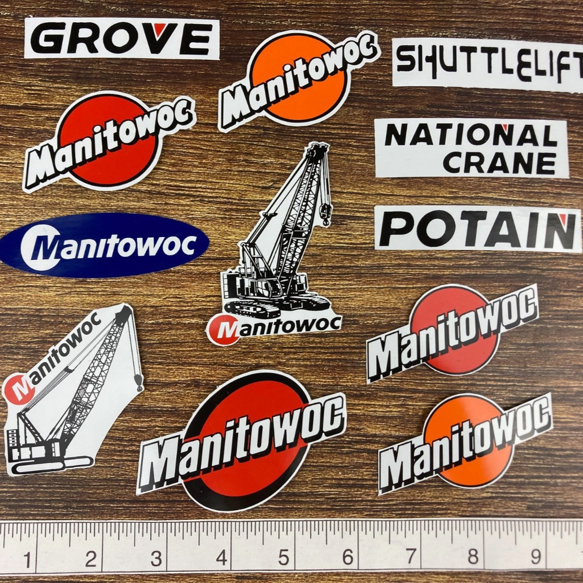 Decal Stickers Manitowoc Crawler Crane Grove POTAIN National Crane Shuttlelift Decal Stickers Manitowoc Crawler Crane Grove POTAIN National Crane Shuttlelift