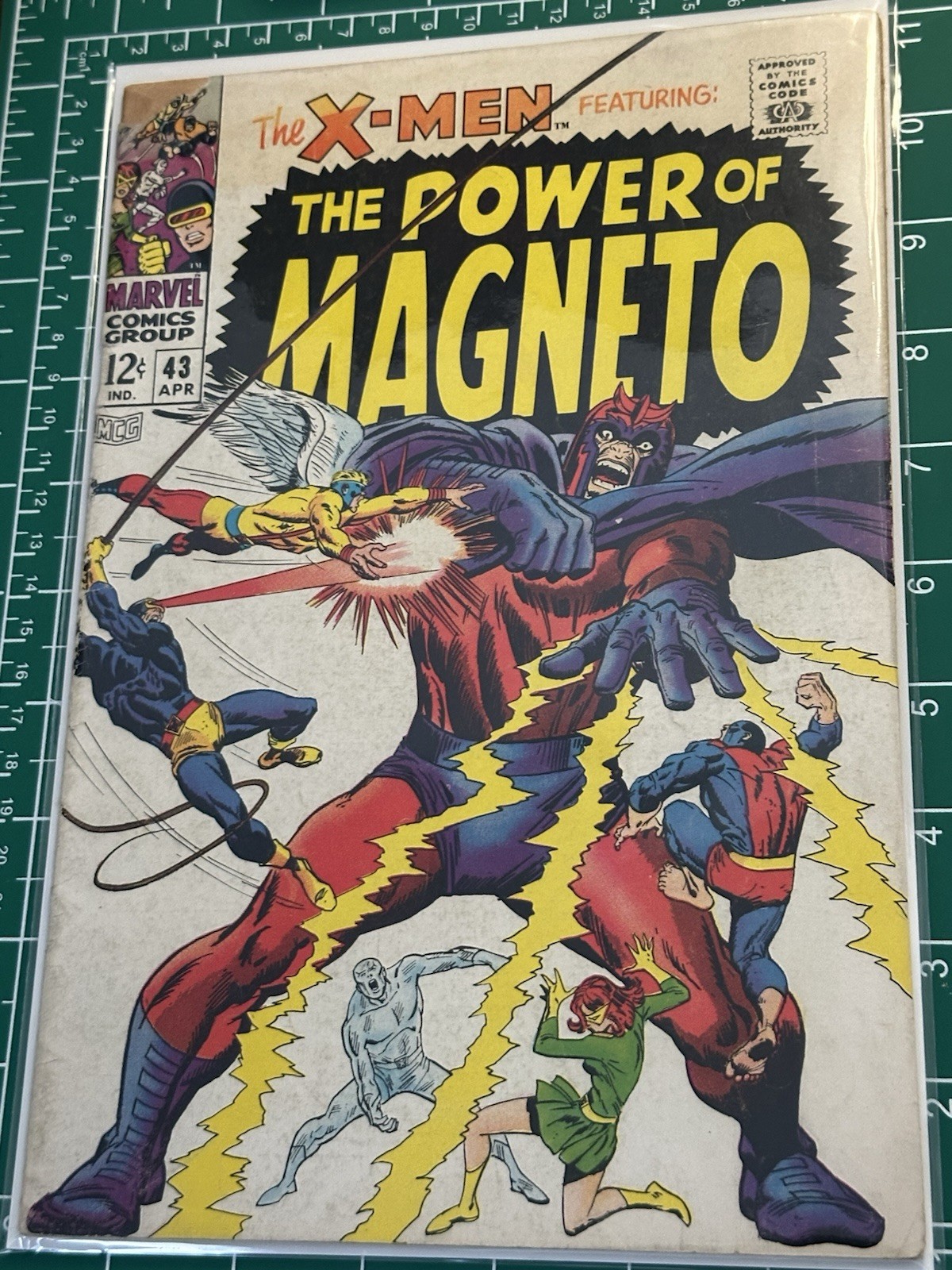 X-Men 43 1968 Magneto Cover Marvel Comics Jean Cyclops Beast Iceman VG 4.5