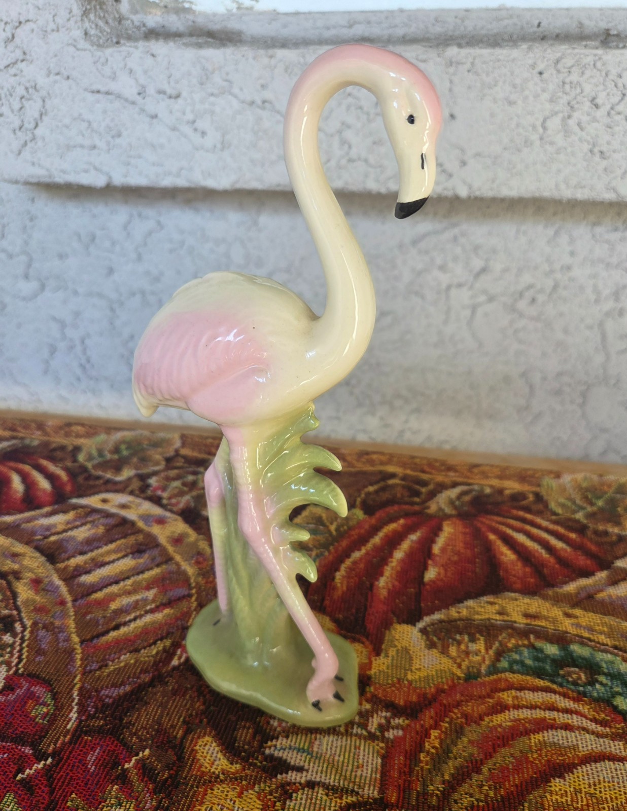 Vintage Florida Ceramic Pink Flamingo Figurine 80s