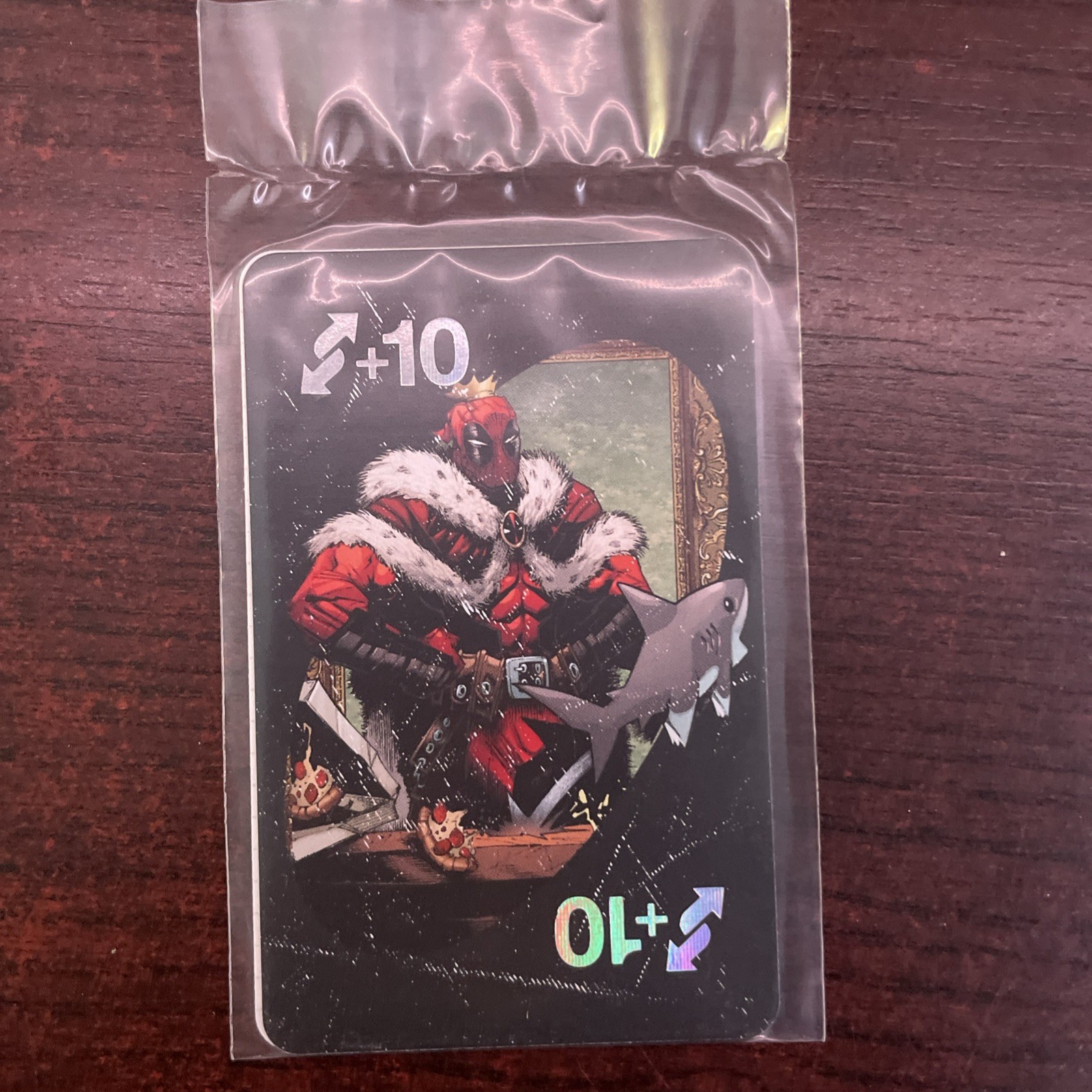 SDCC 2024 COMIC CON Deadpool Silver Foil UNO Show Em No Mercy Card Exclusive